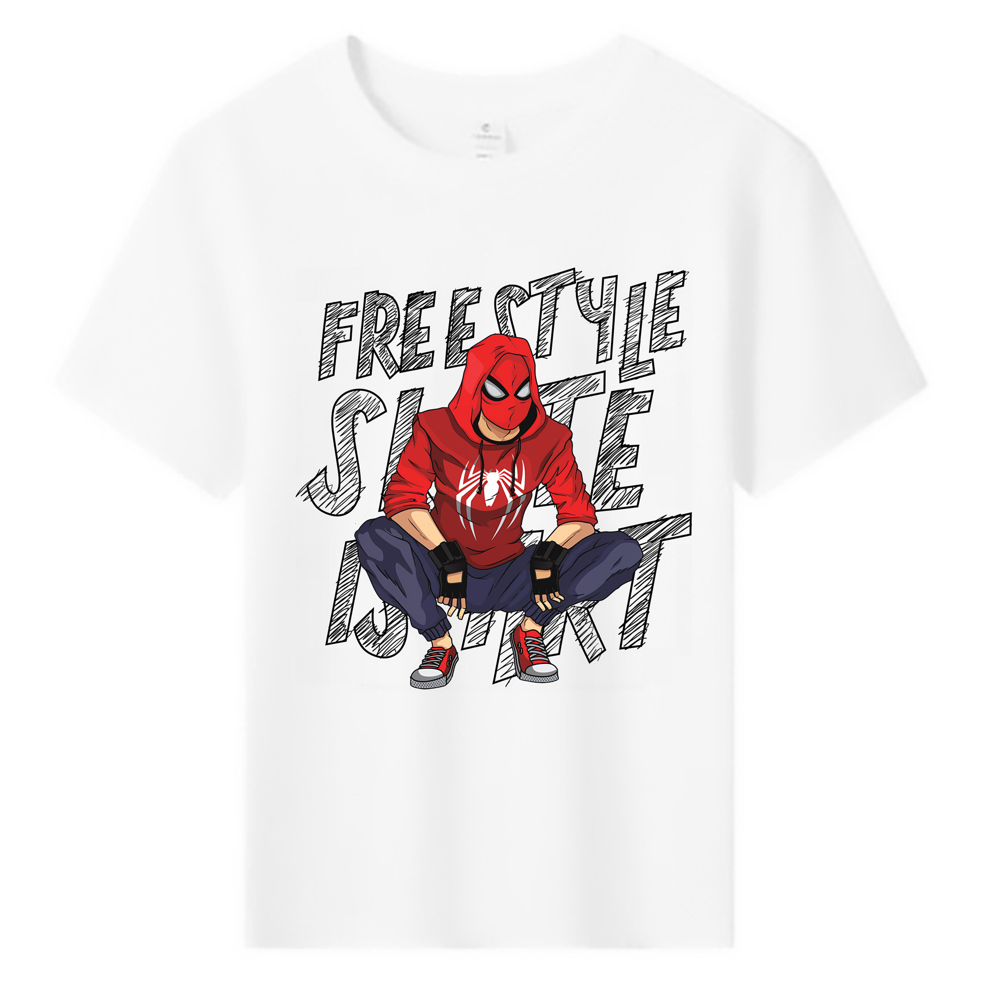 （画像用） Spider Man スパイダーマン 綿100％キッズTシャツ（フロントプリント）