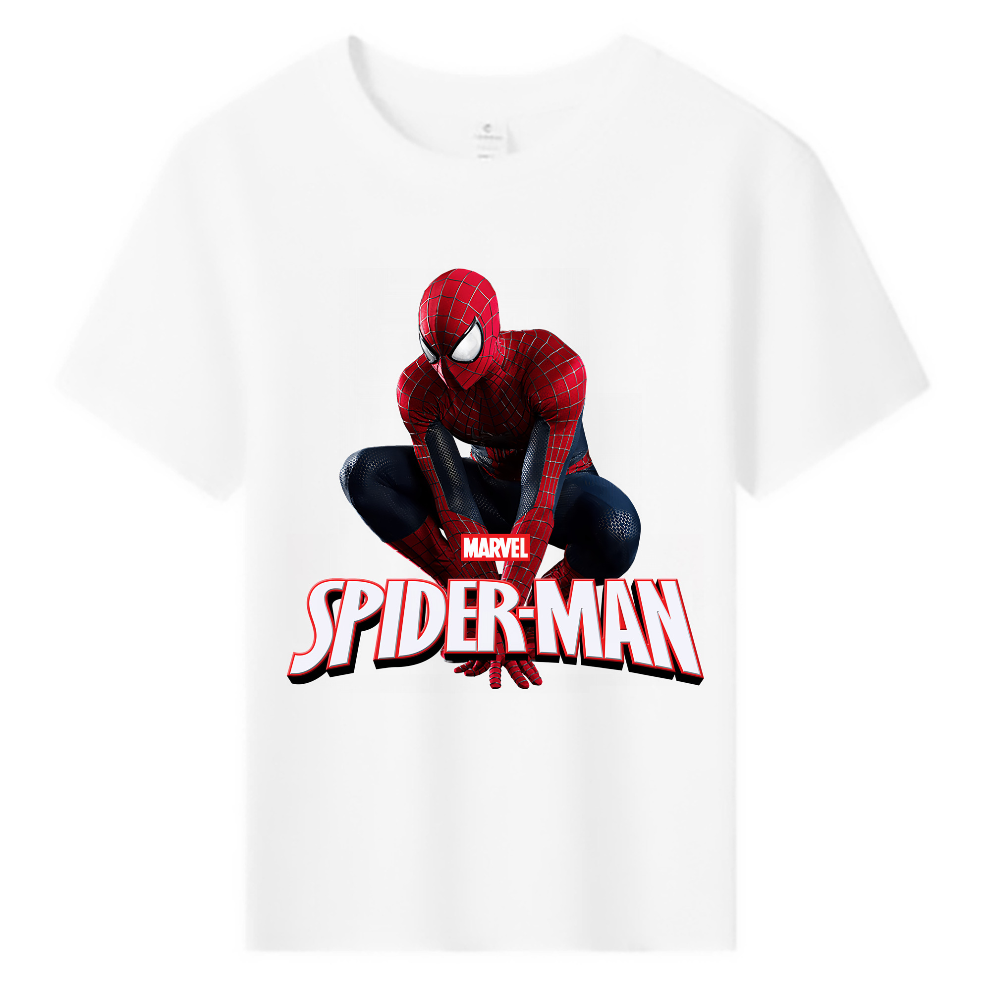 （画像用） Spider Man スパイダーマン 綿100％キッズTシャツ（フロントプリント）