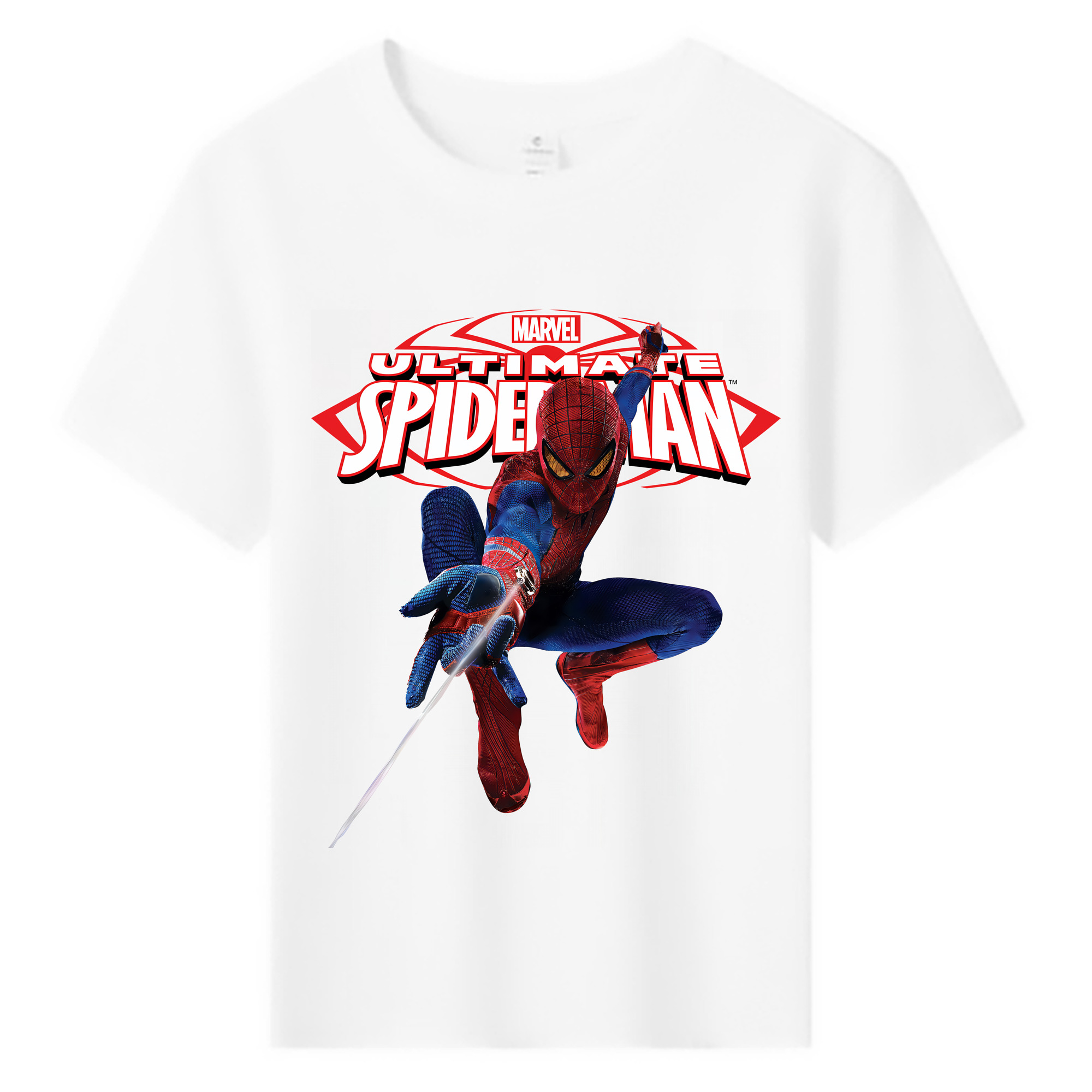 （画像用） Spider Man スパイダーマン 綿100％キッズTシャツ（フロントプリント）