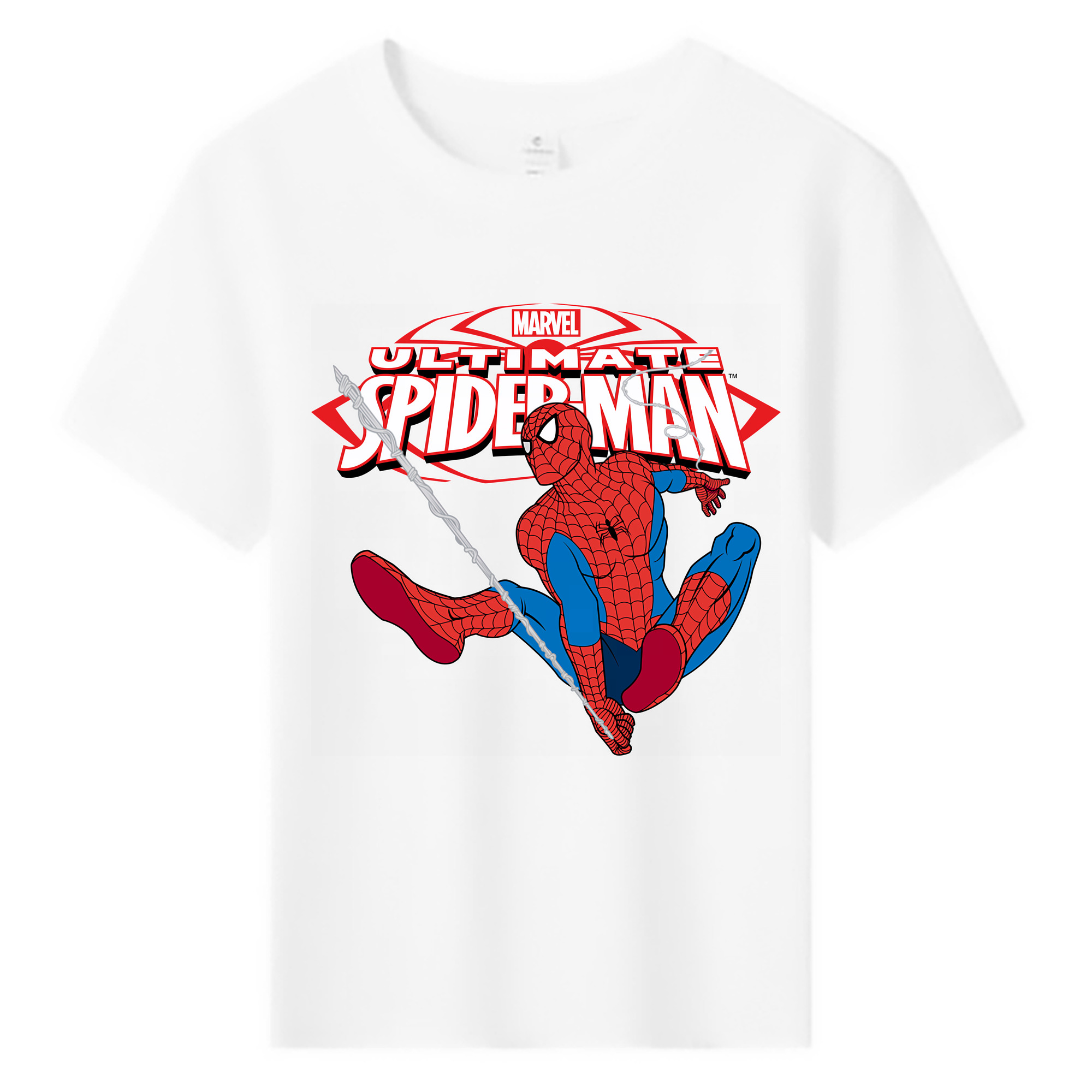 （画像用） Spider Man スパイダーマン 綿100％キッズTシャツ（フロントプリント）