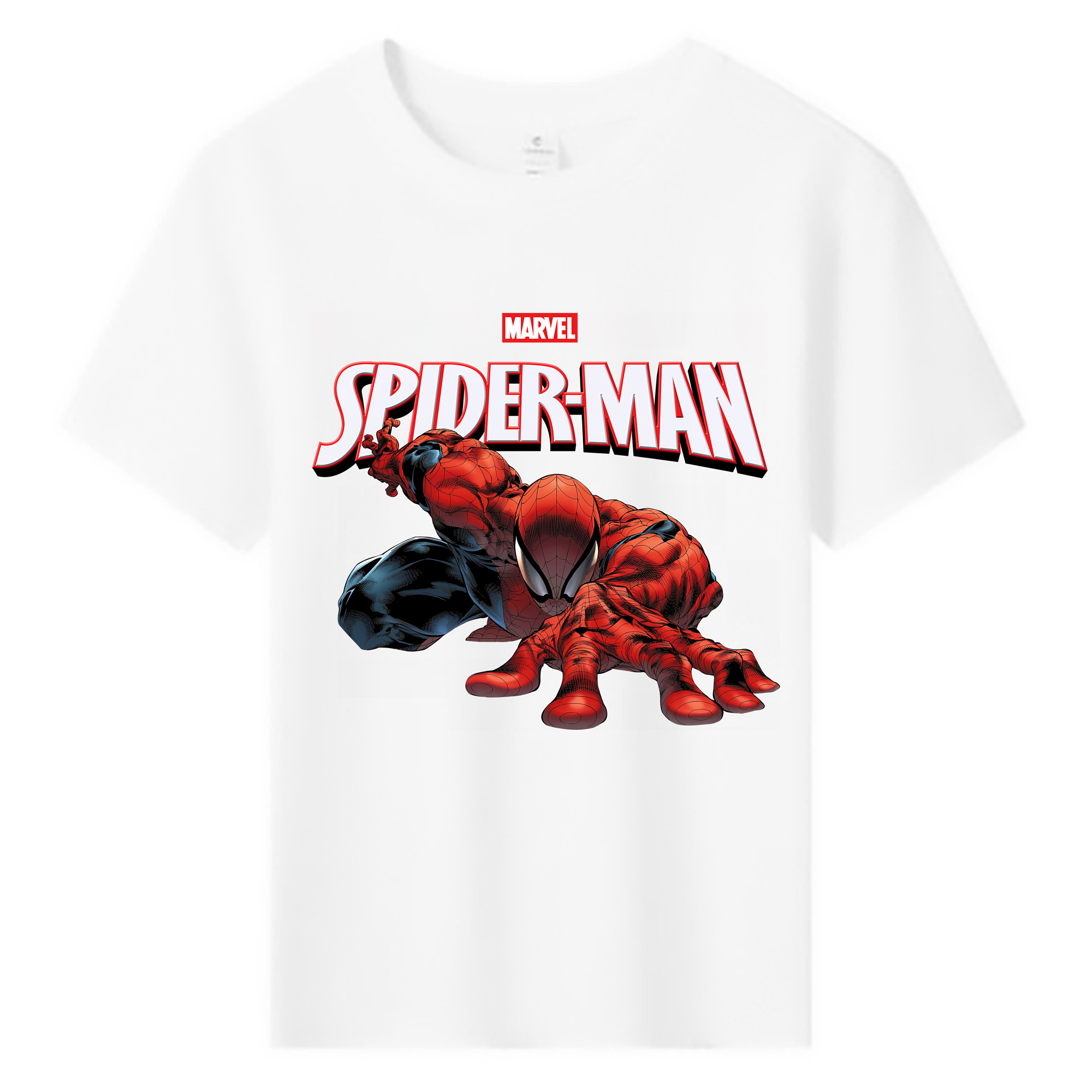 （画像用） Spider Man スパイダーマン 綿100％キッズTシャツ（フロントプリント）