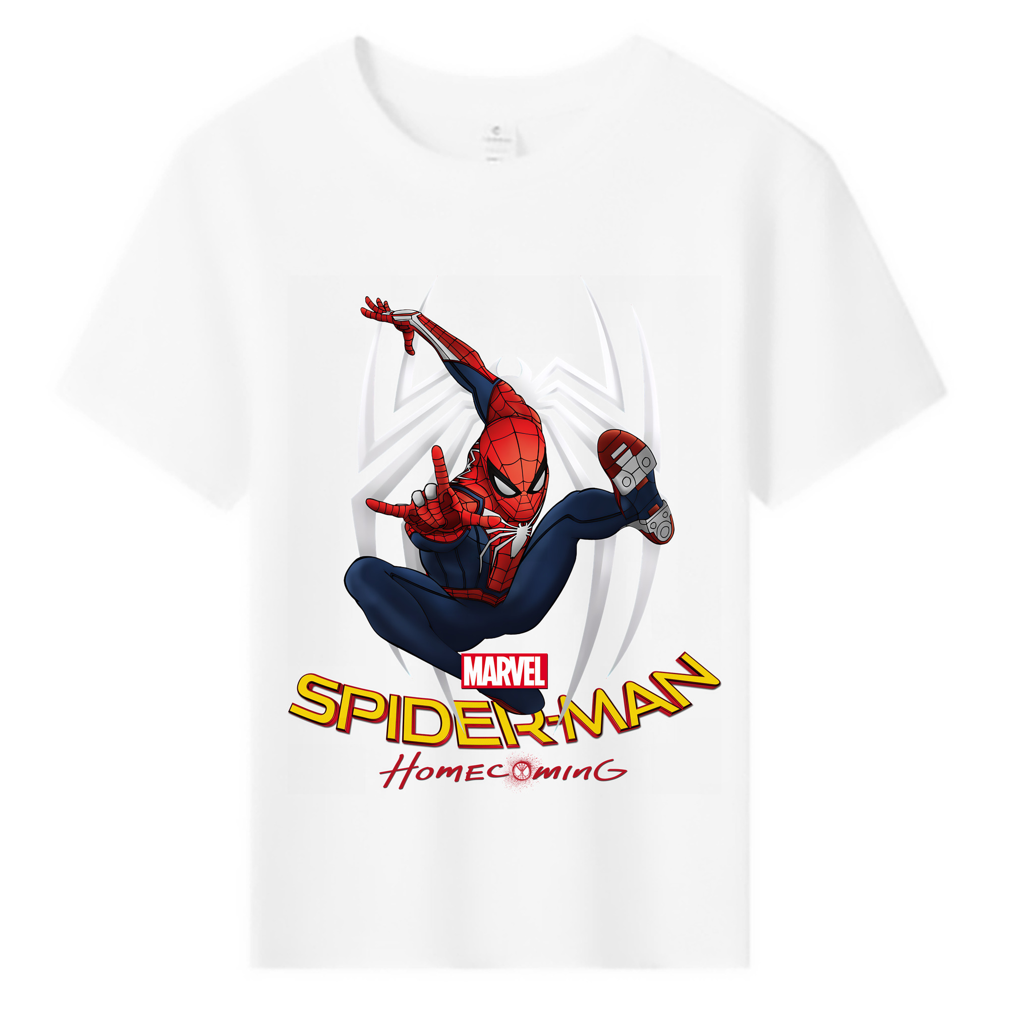 （画像用） Spider Man スパイダーマン 綿100％キッズTシャツ（フロントプリント）
