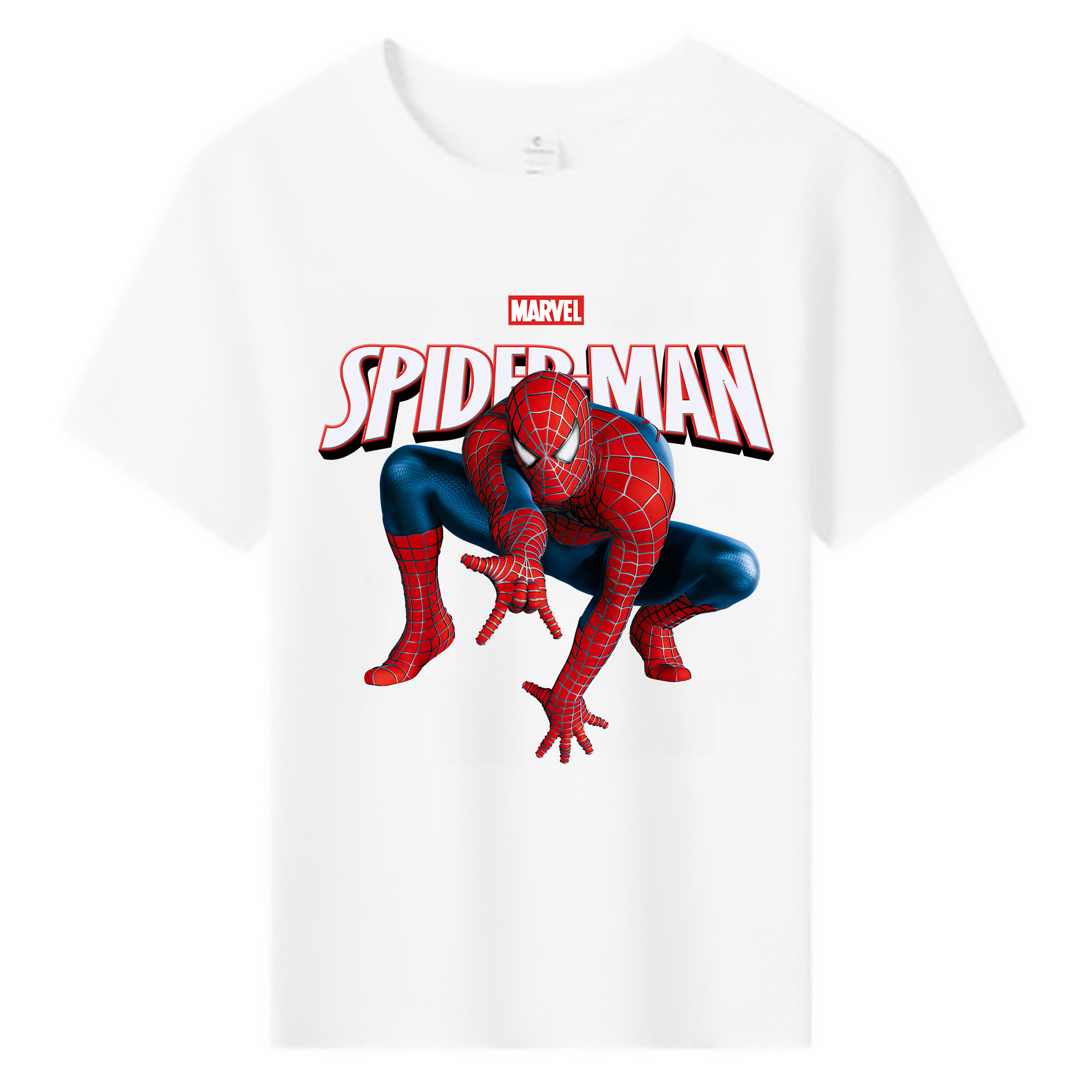 （画像用） Spider Man スパイダーマン 綿100％キッズTシャツ（フロントプリント）