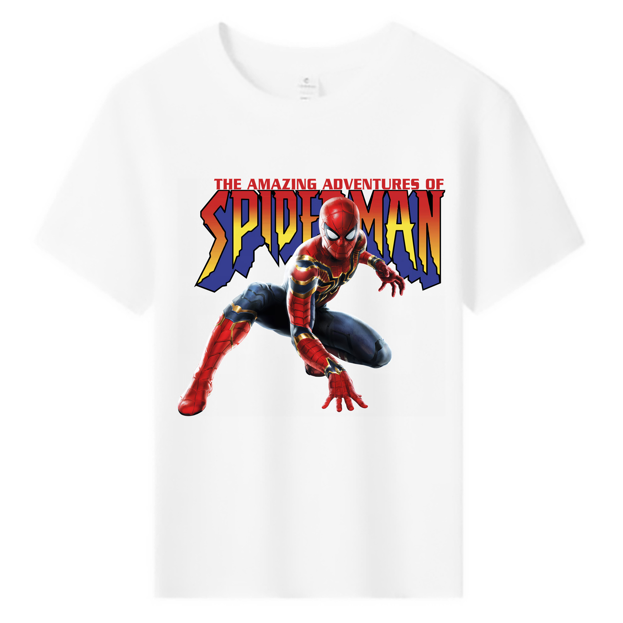 （画像用） Spider Man スパイダーマン 綿100％キッズTシャツ（フロントプリント）