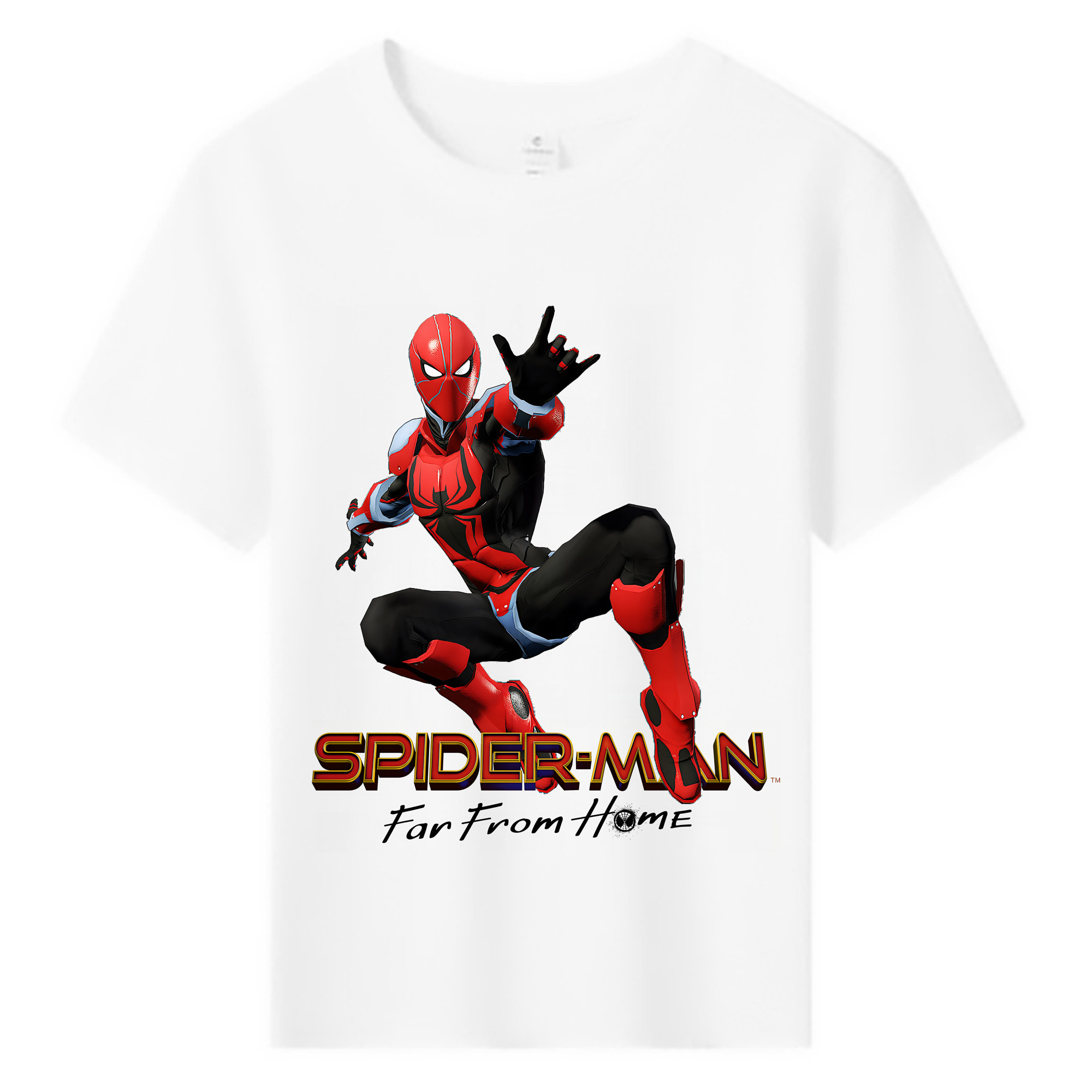 （画像用） Spider Man スパイダーマン 綿100％キッズTシャツ（フロントプリント）
