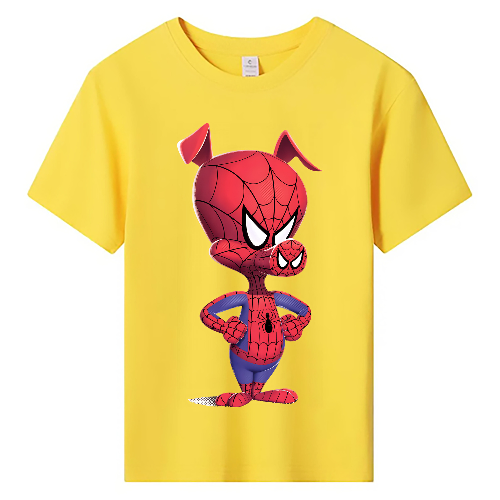 （画像用） Spider Man スパイダーマン 綿100％キッズTシャツ（フロントプリント）