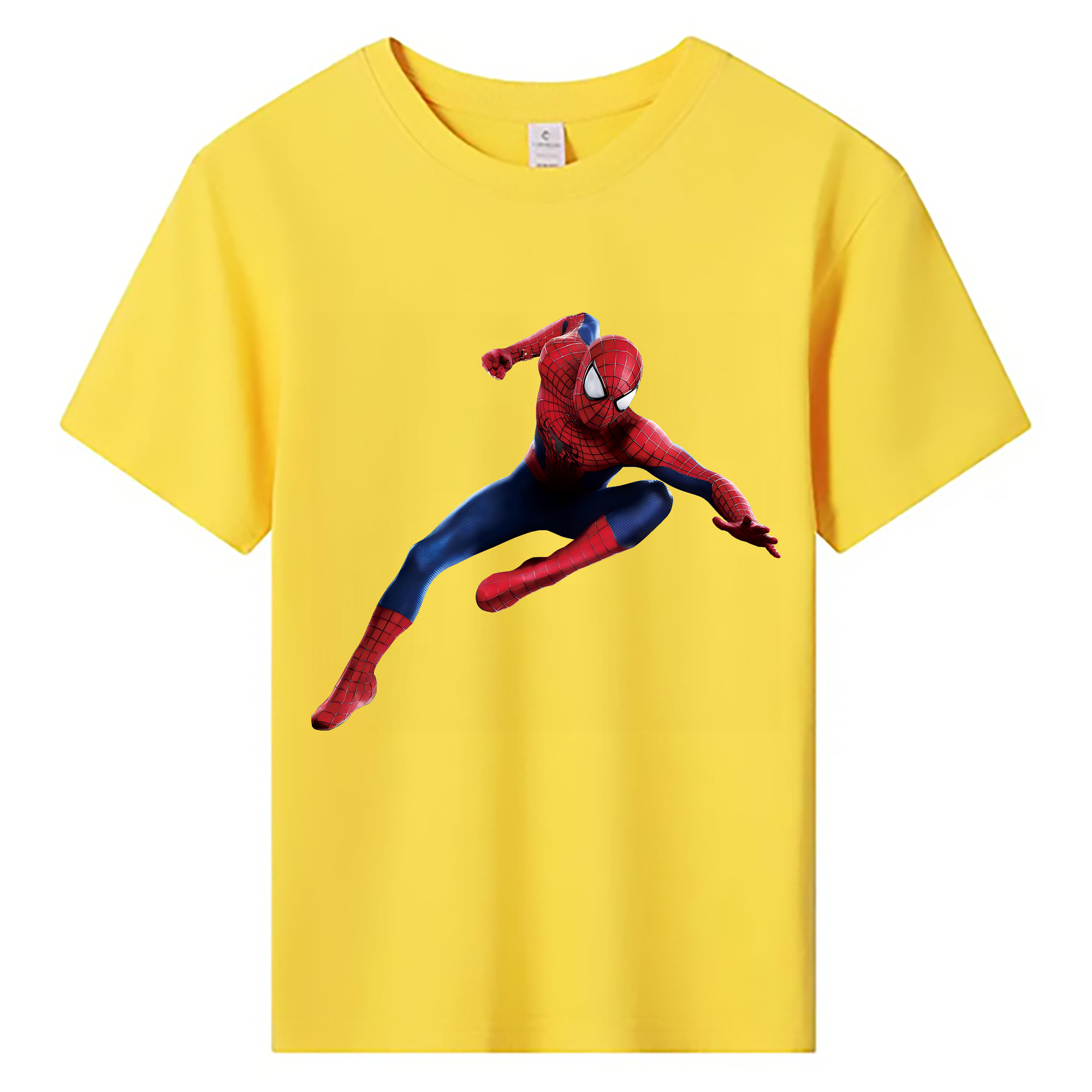（画像用） Spider Man スパイダーマン 綿100％キッズTシャツ（フロントプリント）
