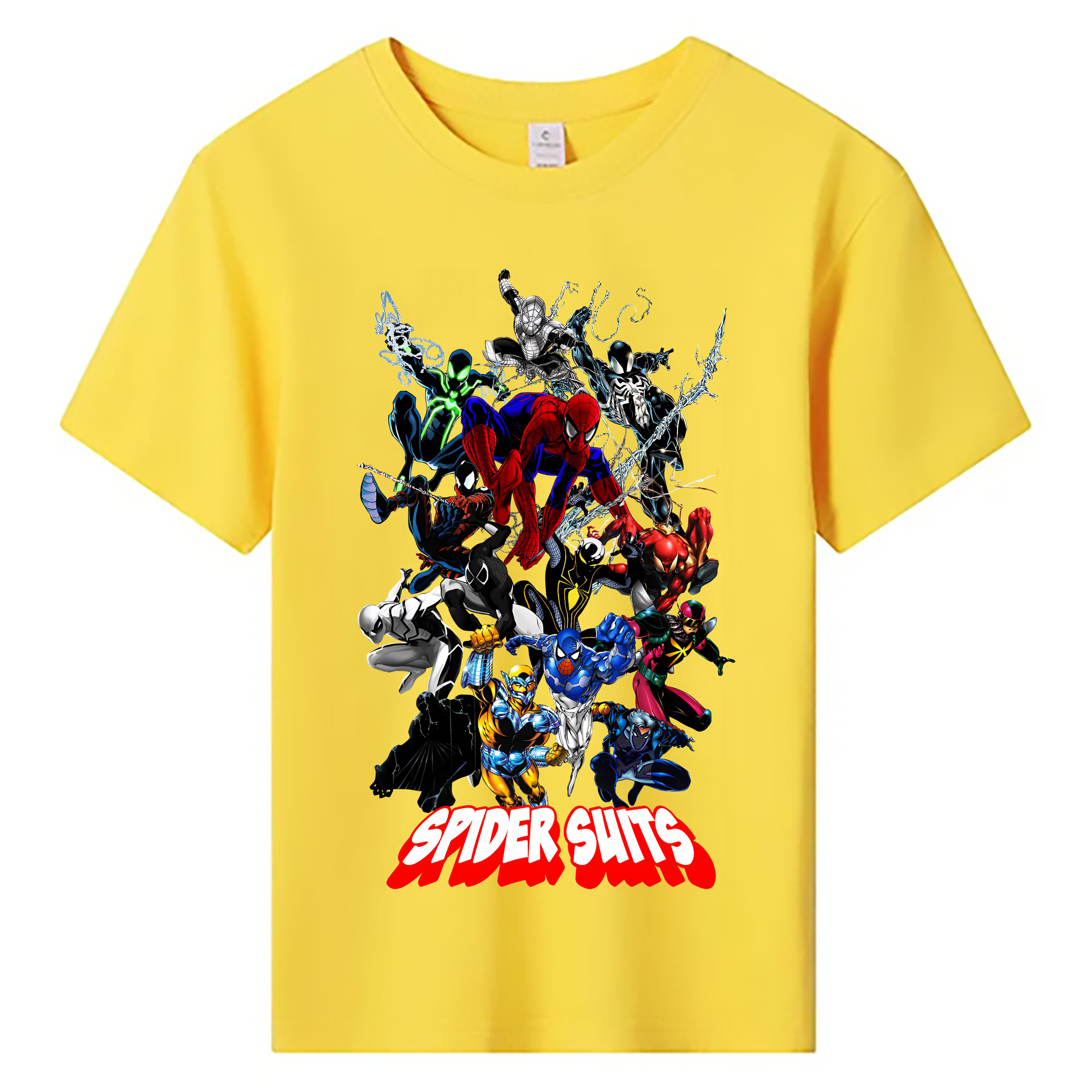 （画像用） Spider Man スパイダーマン 綿100％キッズTシャツ（フロントプリント）