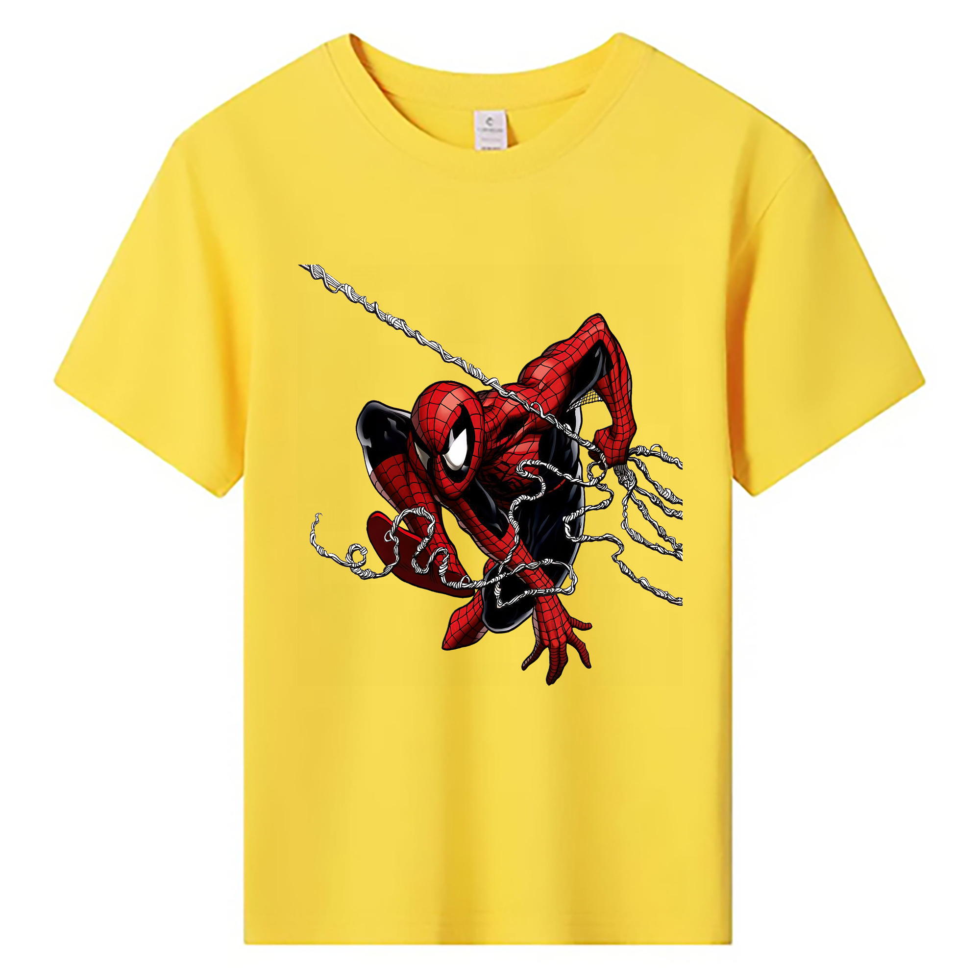 （画像用） Spider Man スパイダーマン 綿100％キッズTシャツ（フロントプリント）