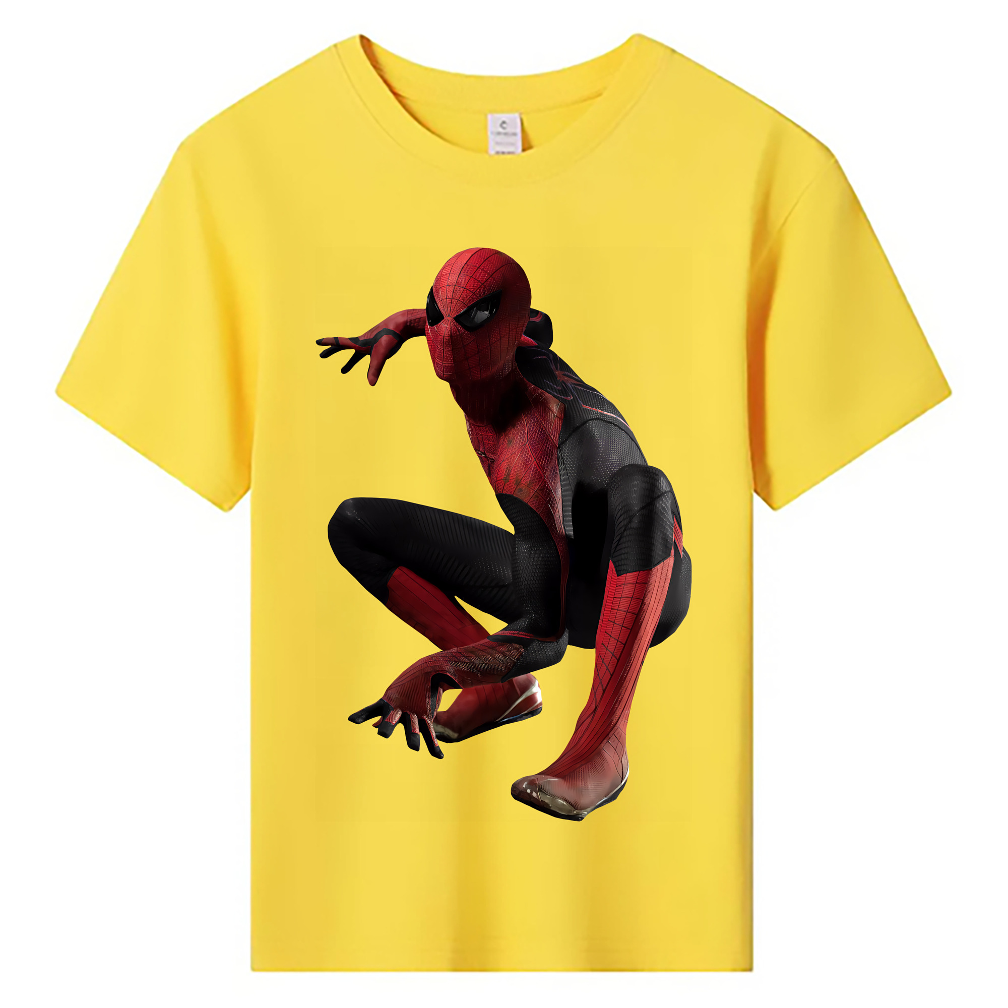 （画像用） Spider Man スパイダーマン 綿100％キッズTシャツ（フロントプリント）