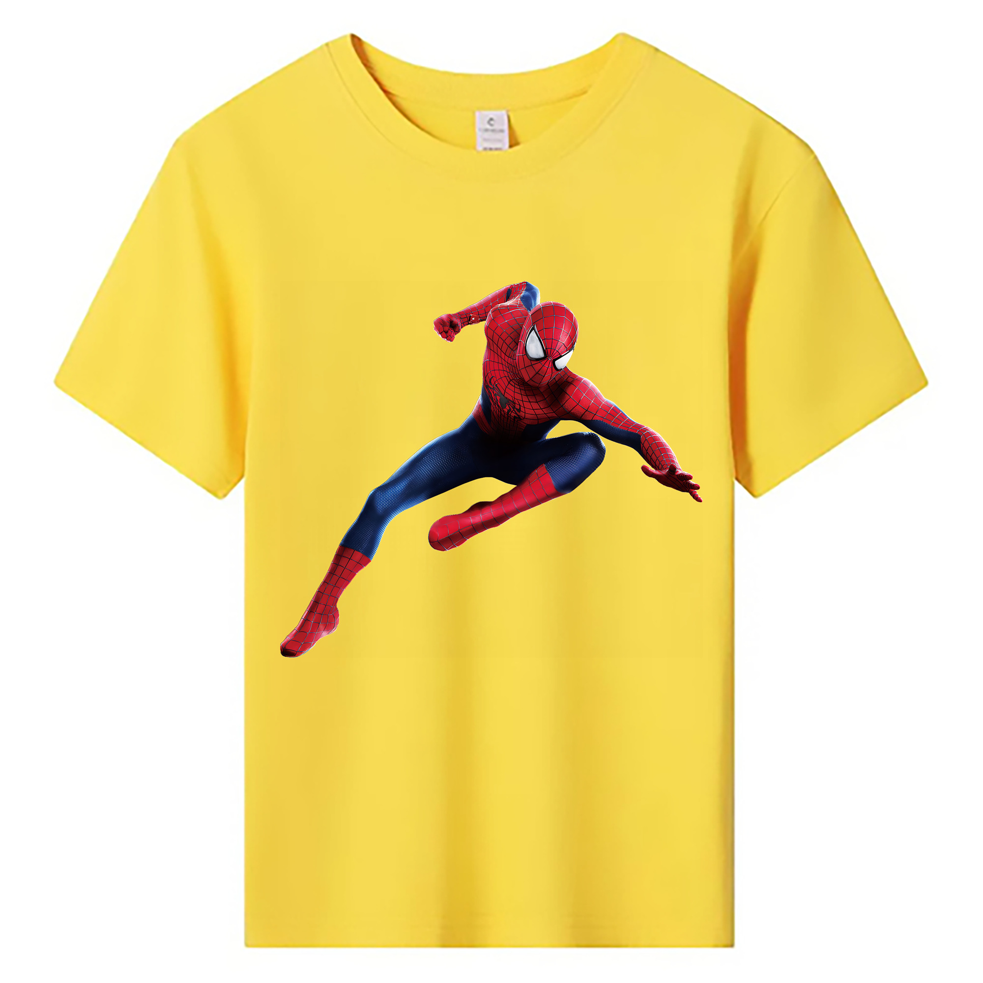 （画像用） Spider Man スパイダーマン 綿100％キッズTシャツ（フロントプリント）