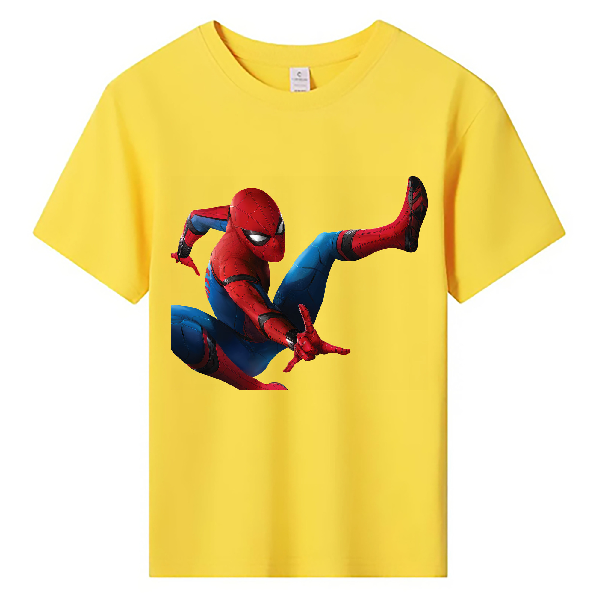 （画像用） Spider Man スパイダーマン 綿100％キッズTシャツ（フロントプリント）