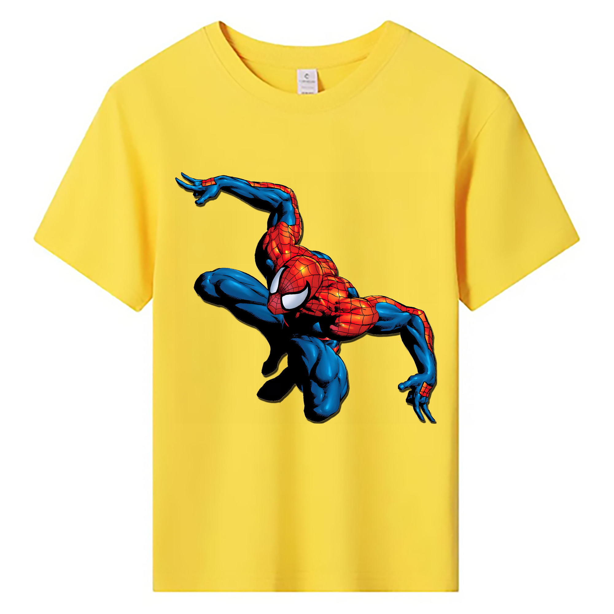 （画像用） Spider Man スパイダーマン 綿100％キッズTシャツ（フロントプリント）