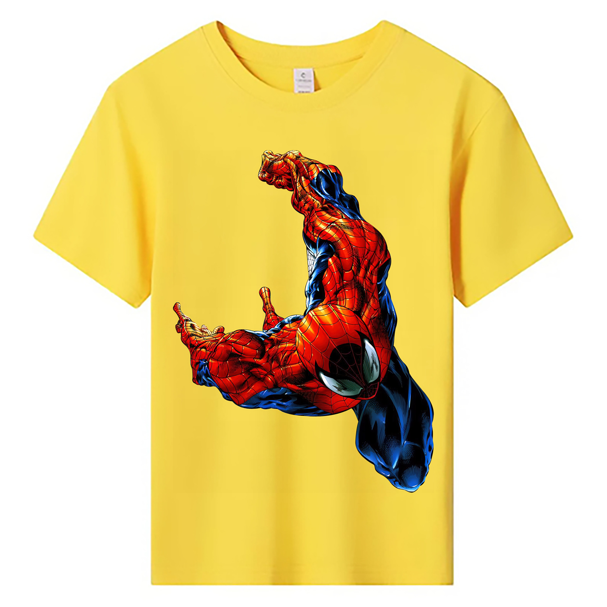（画像用） Spider Man スパイダーマン 綿100％キッズTシャツ（フロントプリント）