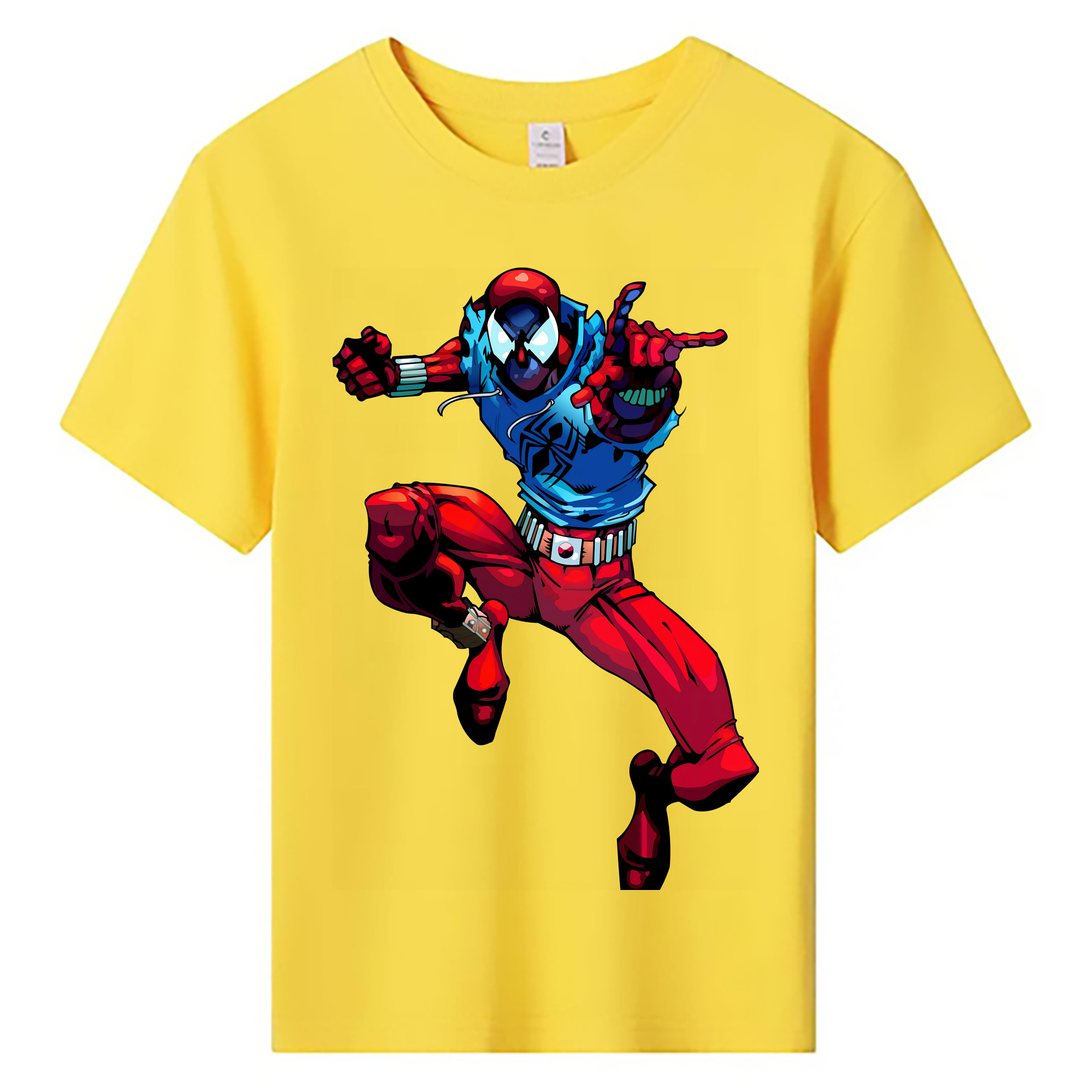 （画像用） Spider Man スパイダーマン 綿100％キッズTシャツ（フロントプリント）