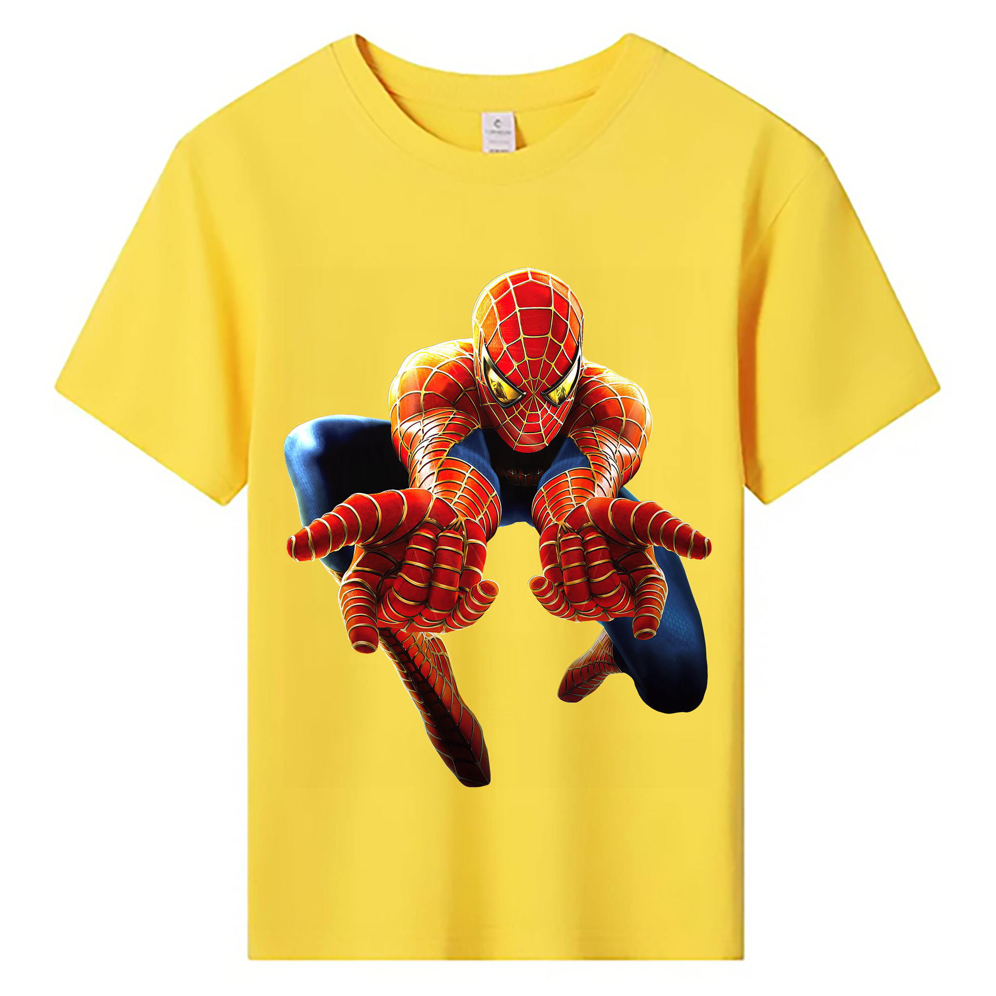 （画像用） Spider Man スパイダーマン 綿100％キッズTシャツ（フロントプリント）