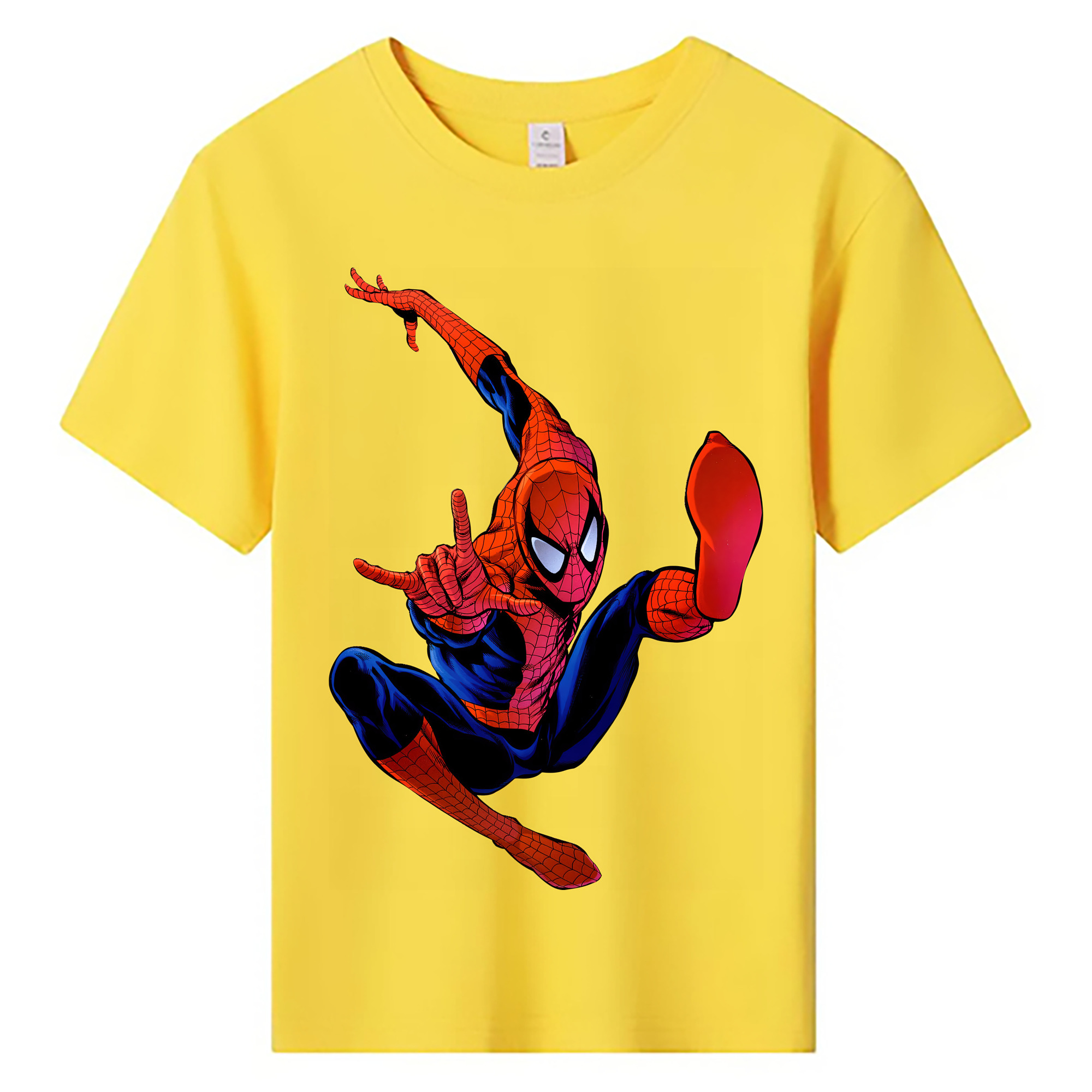 （画像用） Spider Man スパイダーマン 綿100％キッズTシャツ（フロントプリント）