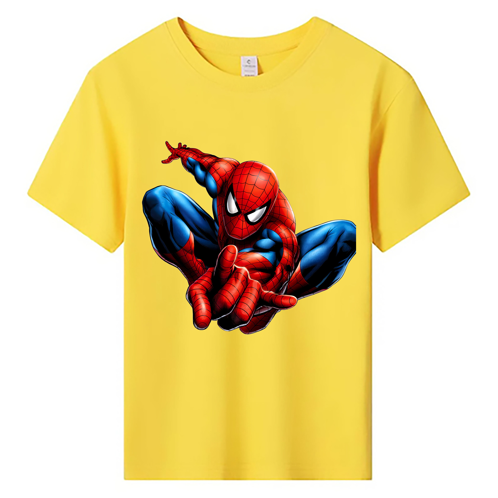 （画像用） Spider Man スパイダーマン 綿100％キッズTシャツ（フロントプリント）