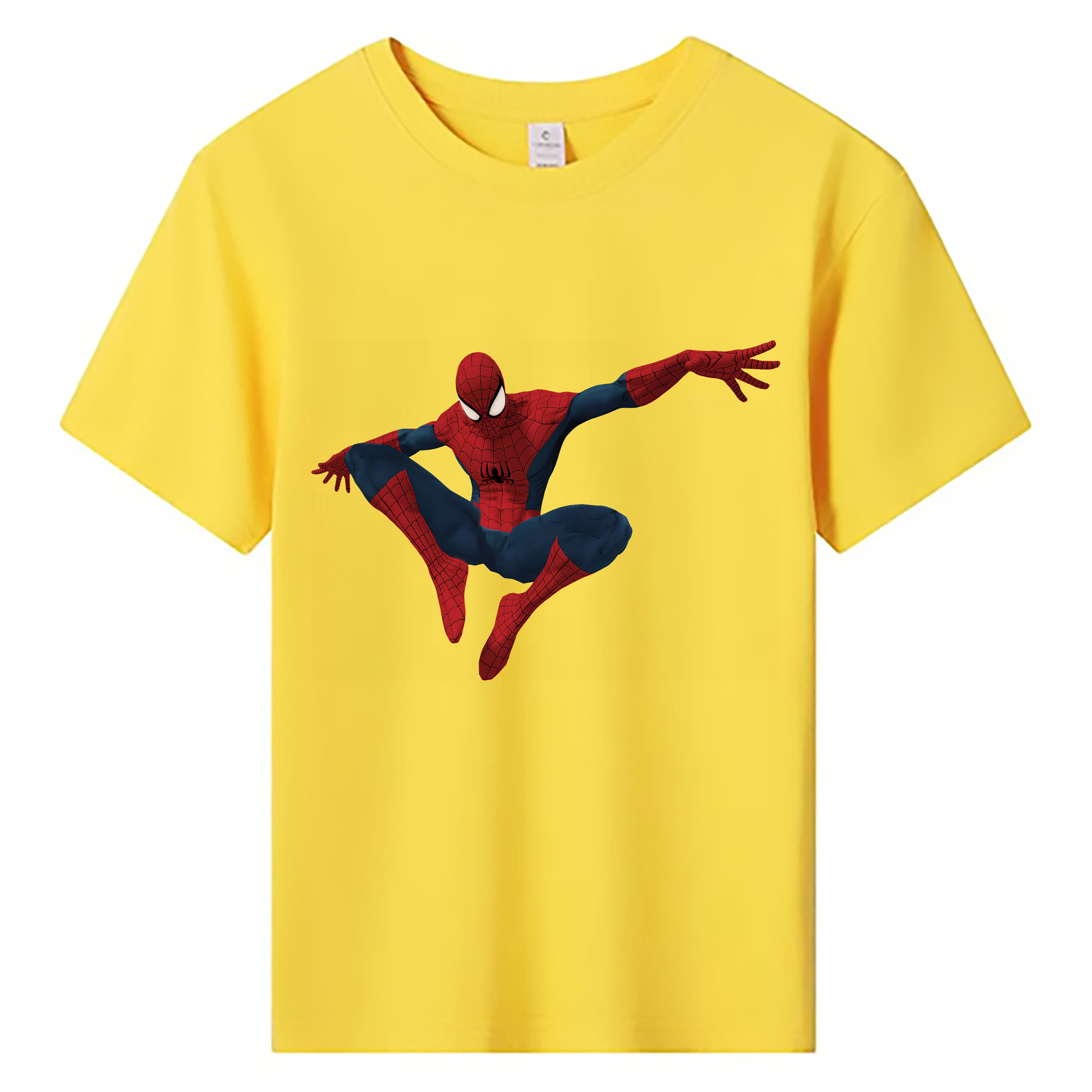 （画像用） Spider Man スパイダーマン 綿100％キッズTシャツ（フロントプリント）