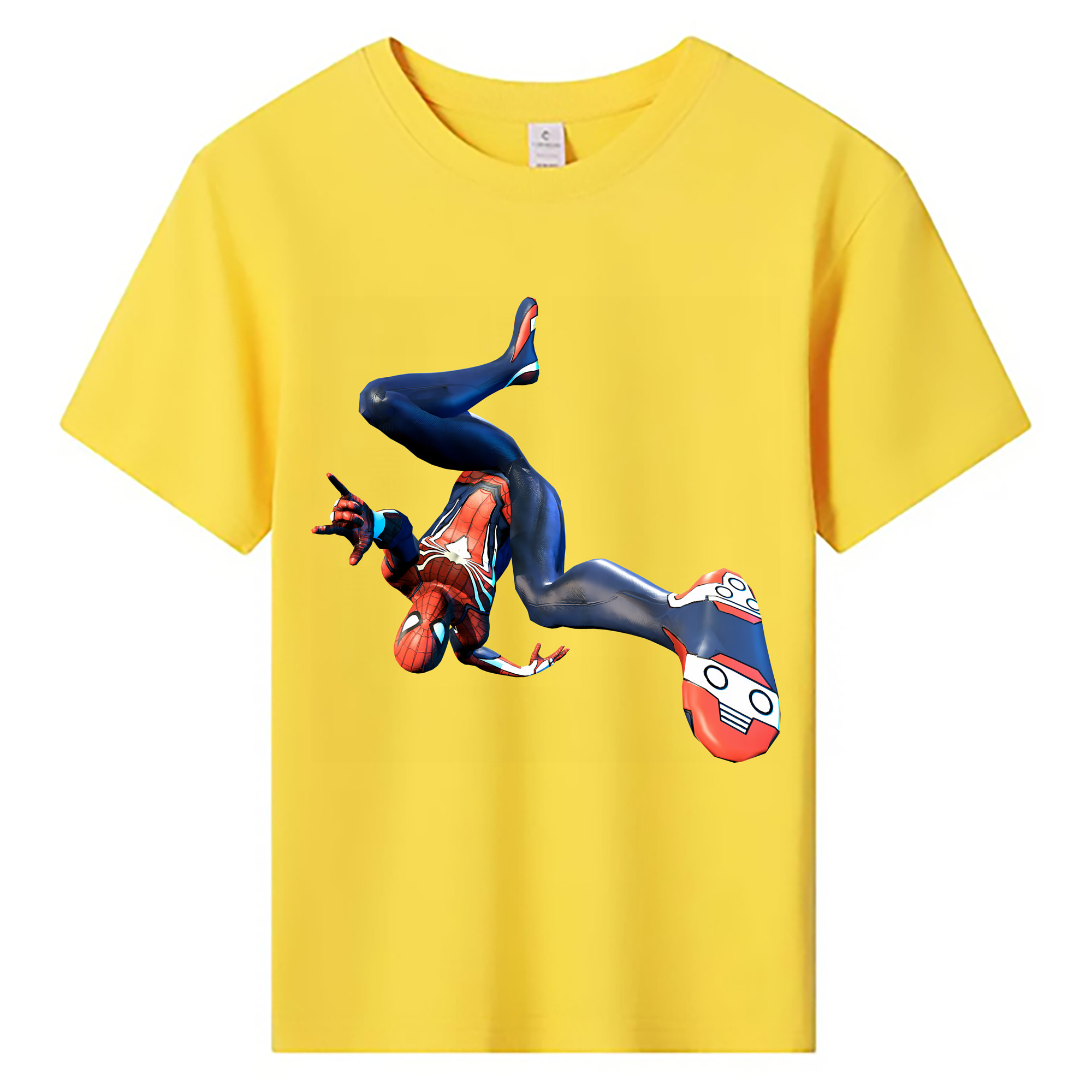 （画像用） Spider Man スパイダーマン 綿100％キッズTシャツ（フロントプリント）
