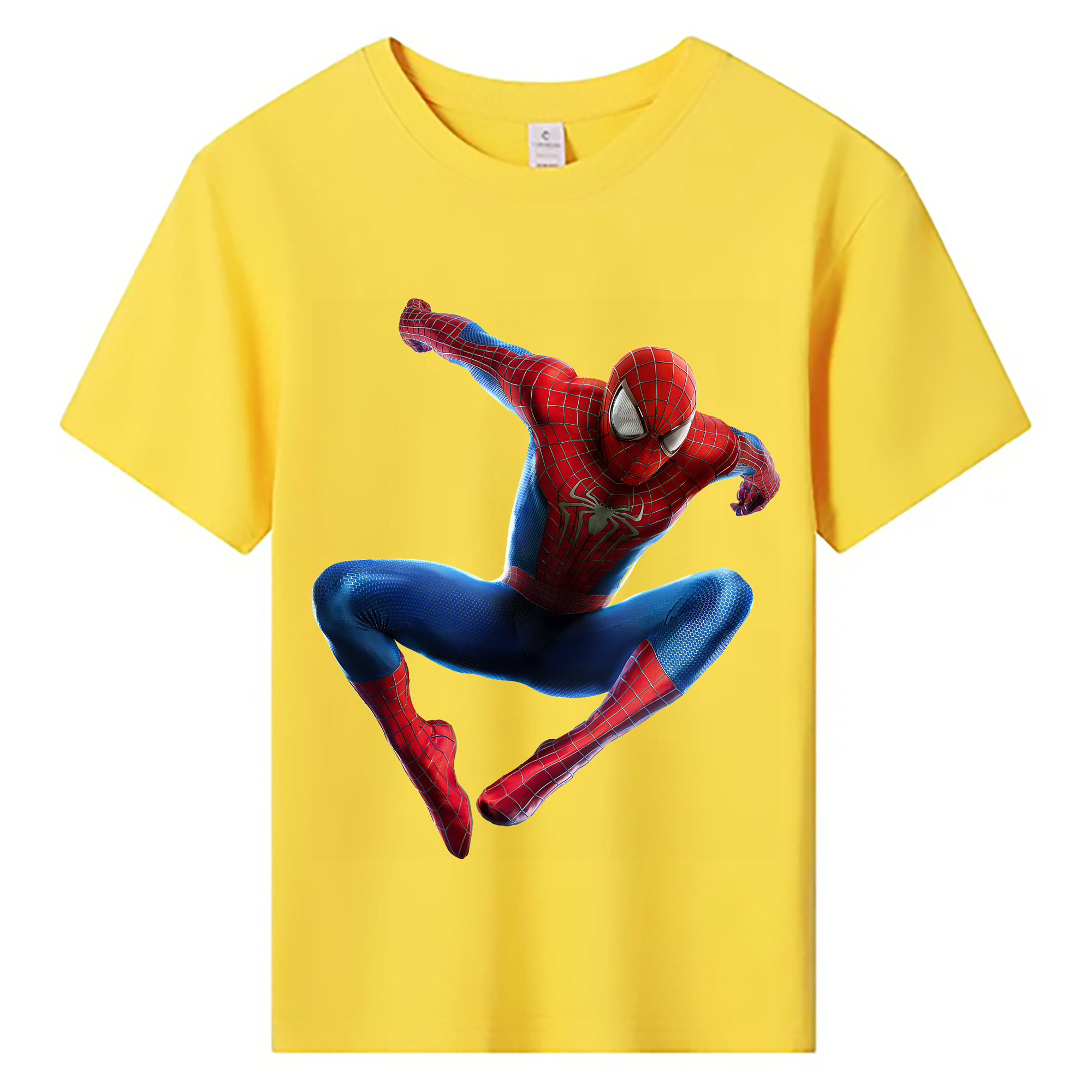 （画像用） Spider Man スパイダーマン 綿100％キッズTシャツ（フロントプリント）