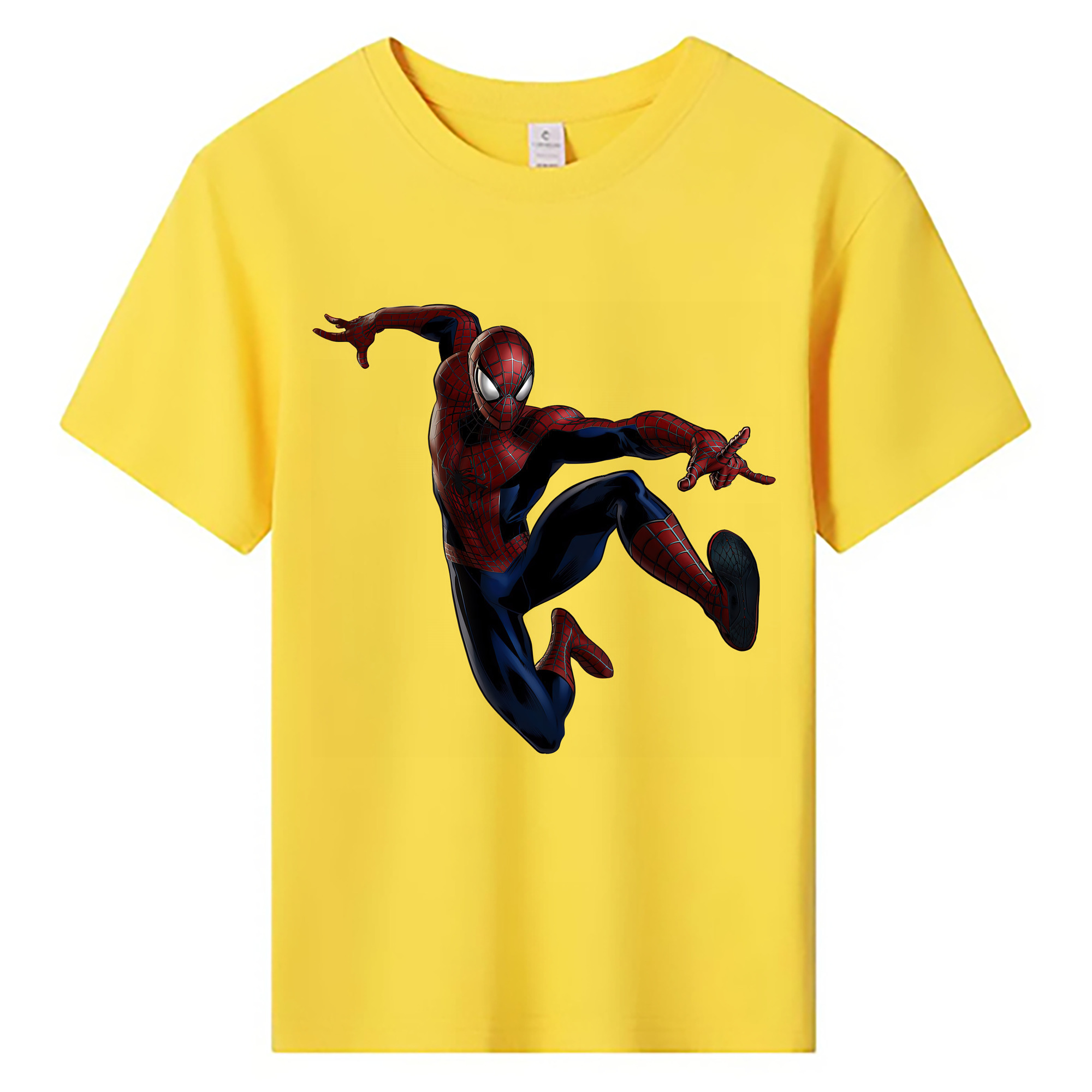 （画像用） Spider Man スパイダーマン 綿100％キッズTシャツ（フロントプリント）