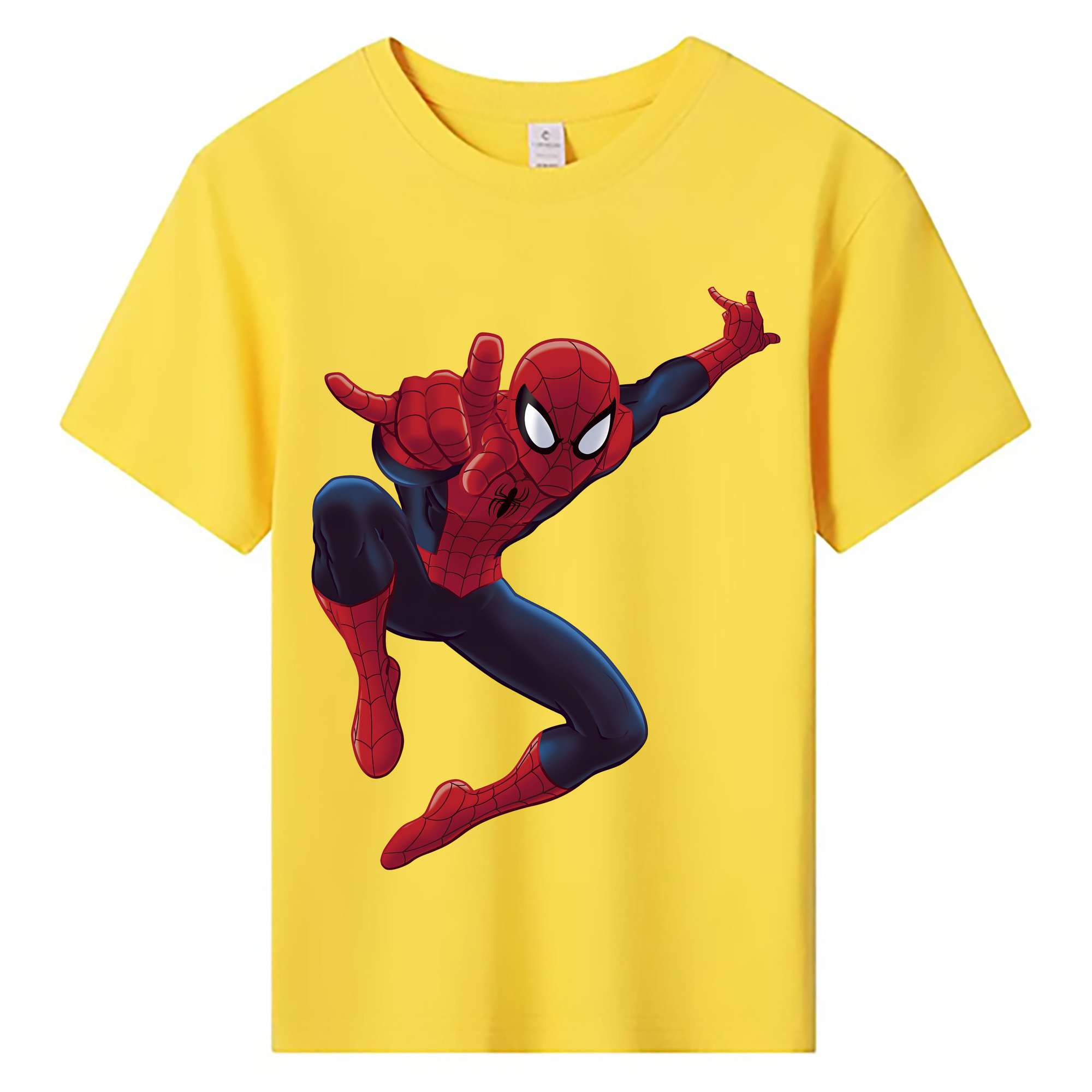 （画像用） Spider Man スパイダーマン 綿100％キッズTシャツ（フロントプリント）