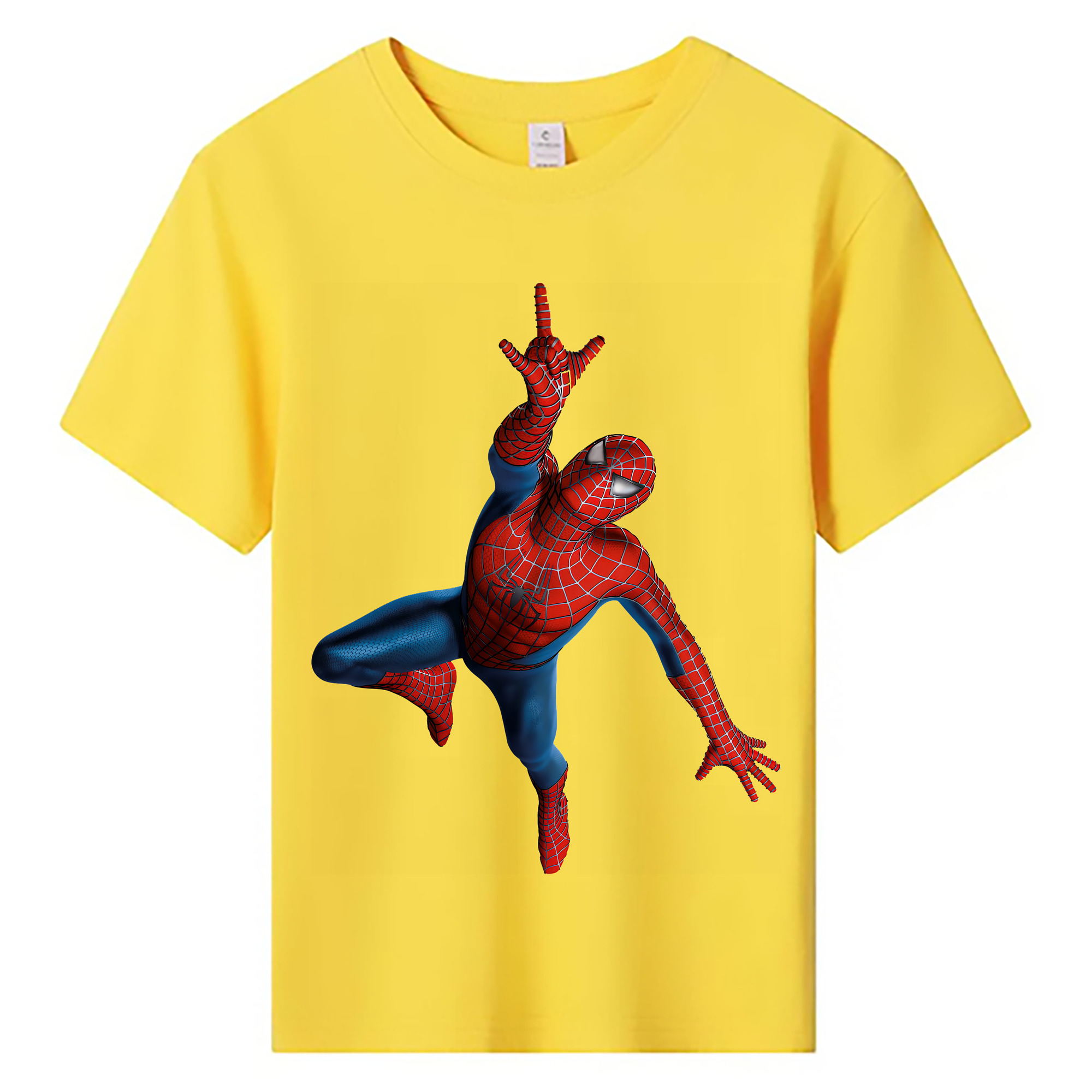 （画像用） Spider Man スパイダーマン 綿100％キッズTシャツ（フロントプリント）