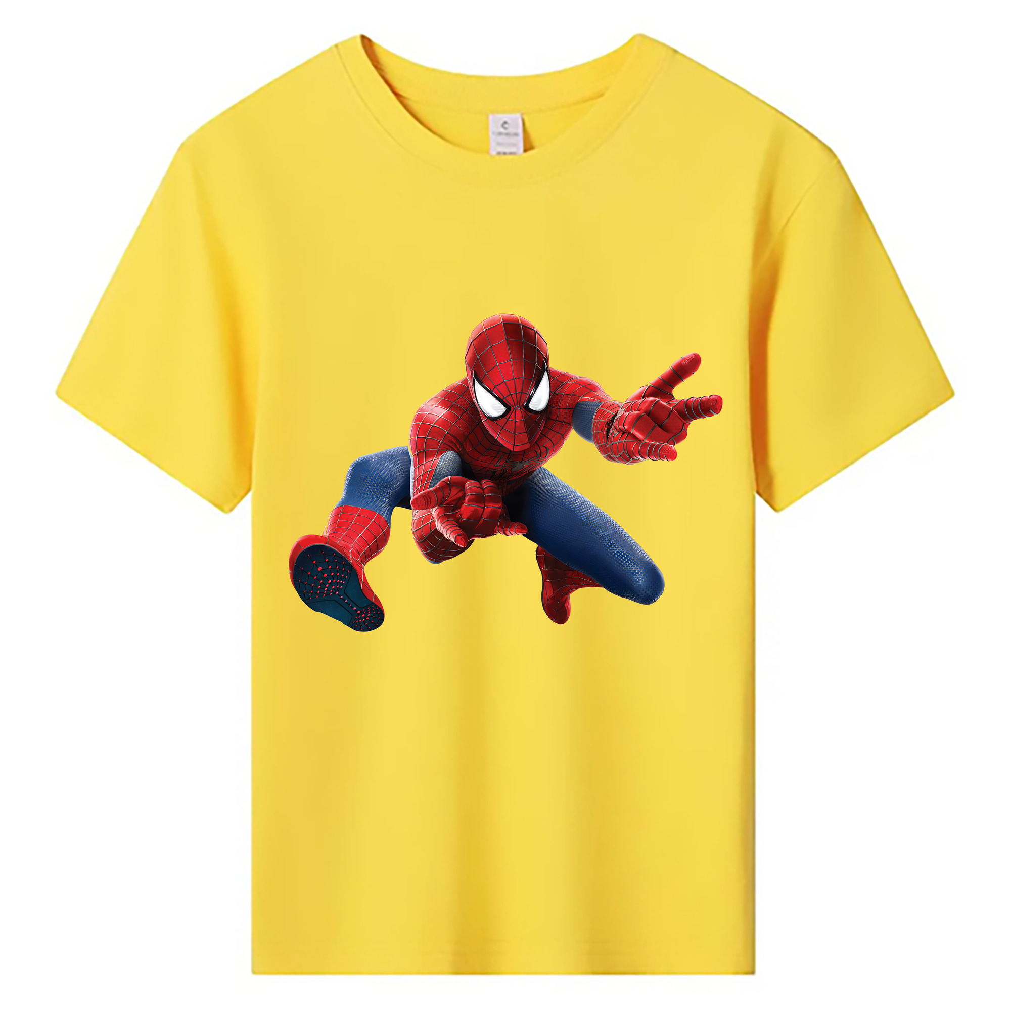 （画像用） Spider Man スパイダーマン 綿100％キッズTシャツ（フロントプリント）