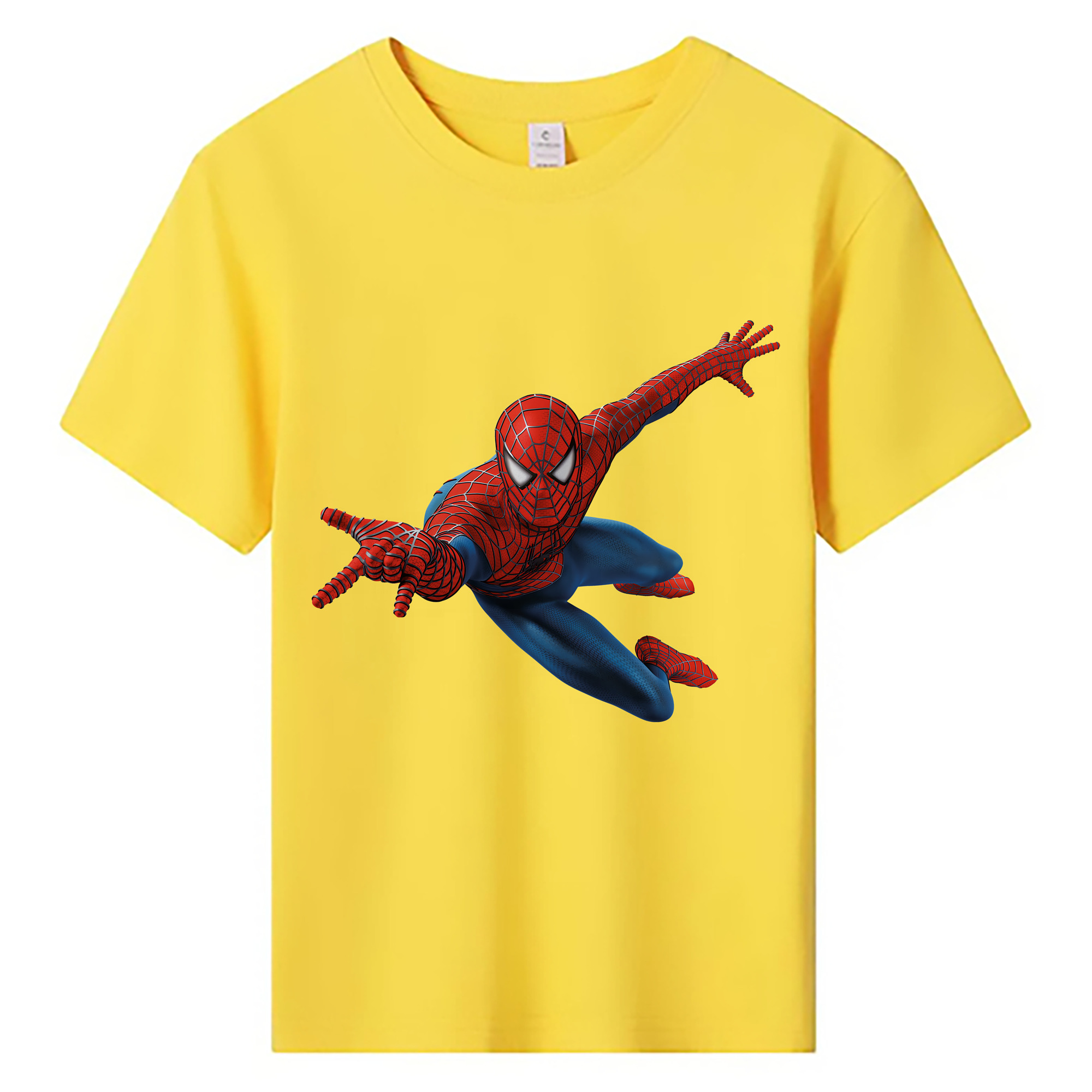 （画像用） Spider Man スパイダーマン 綿100％キッズTシャツ（フロントプリント）