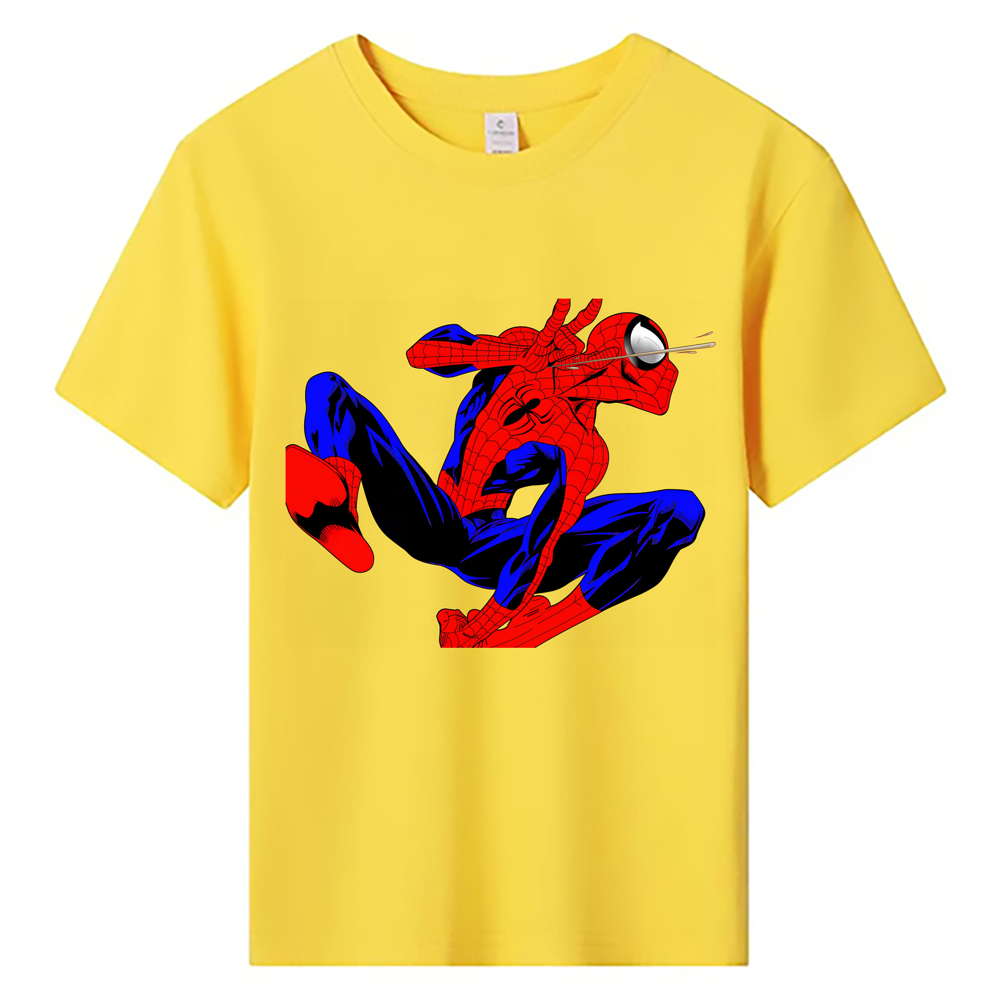 （画像用） Spider Man スパイダーマン 綿100％キッズTシャツ（フロントプリント）