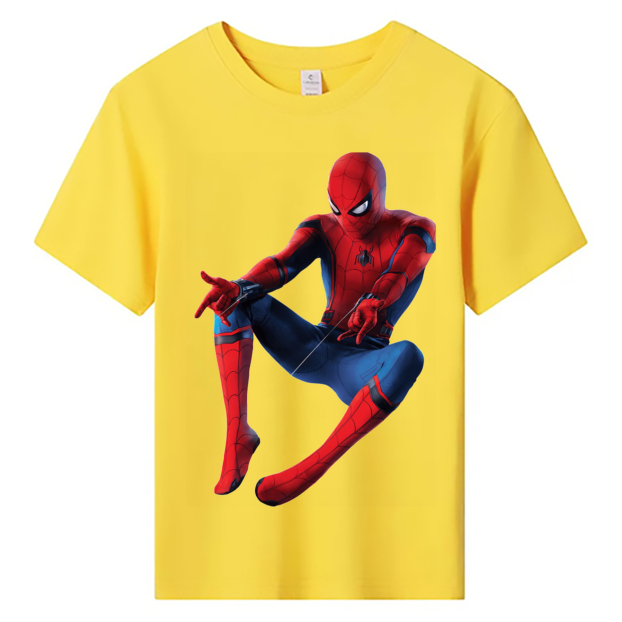 （画像用） Spider Man スパイダーマン 綿100％キッズTシャツ（フロントプリント）