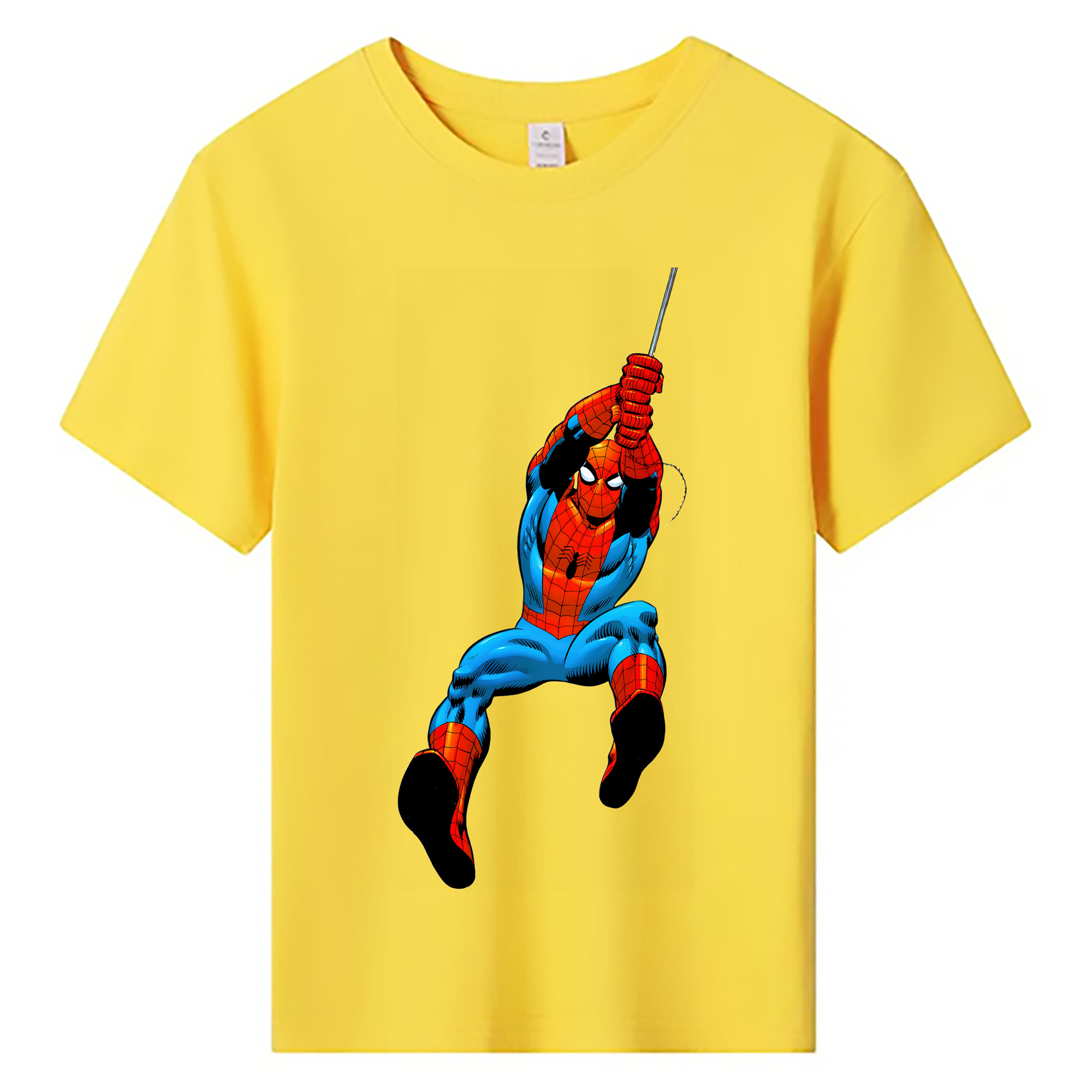 （画像用） Spider Man スパイダーマン 綿100％キッズTシャツ（フロントプリント）