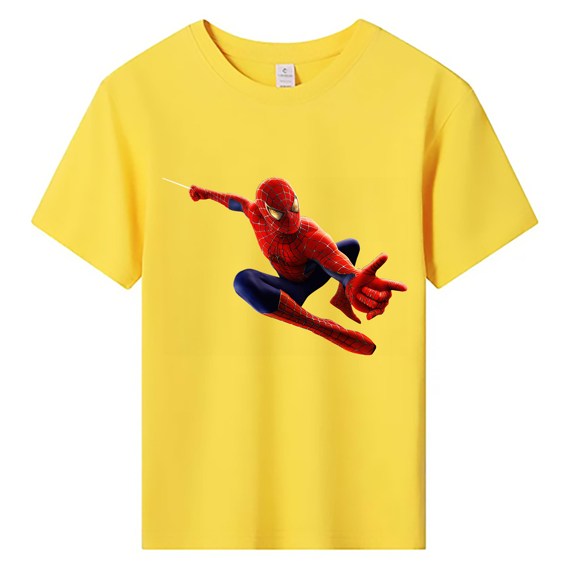 （画像用） Spider Man スパイダーマン 綿100％キッズTシャツ（フロントプリント）
