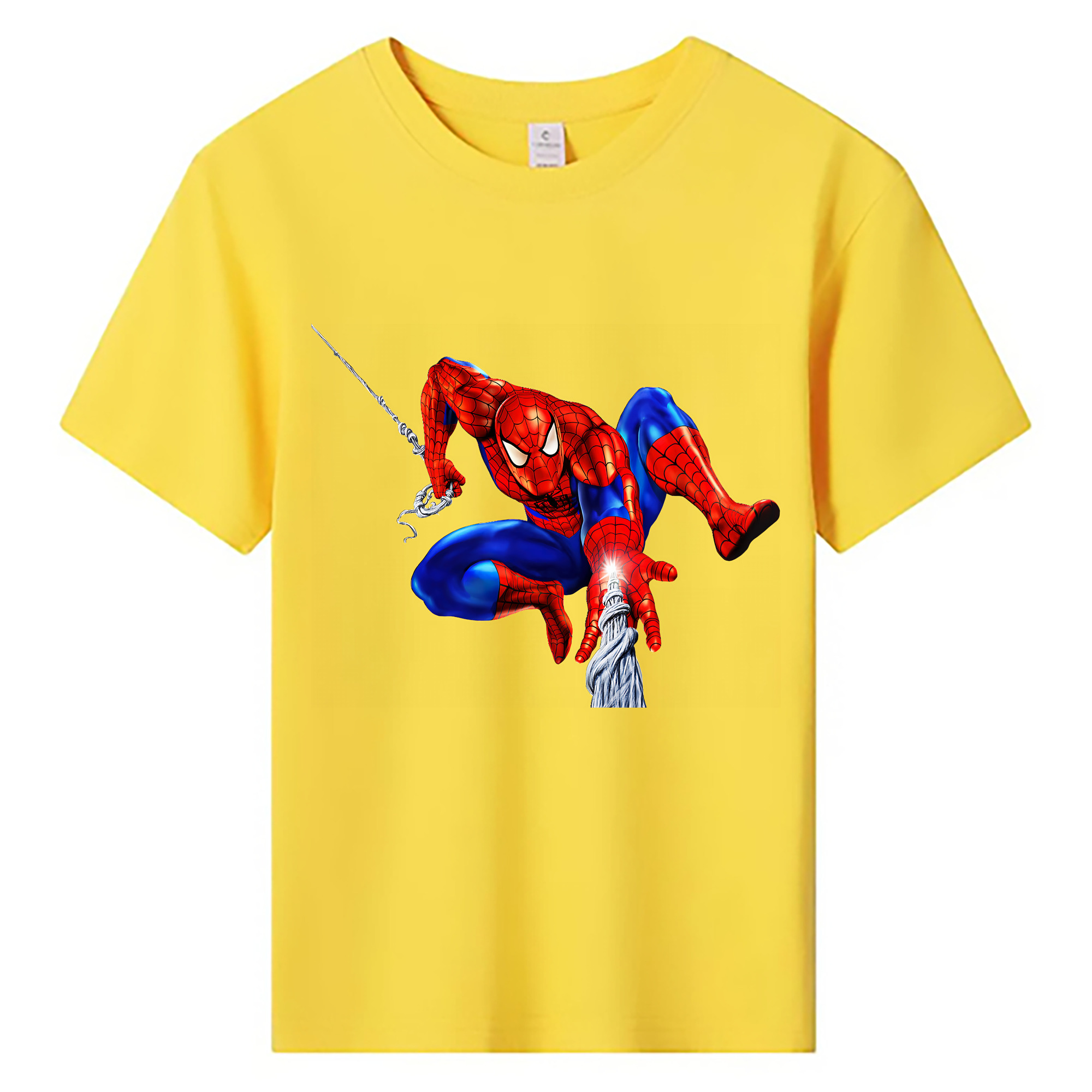（画像用） Spider Man スパイダーマン 綿100％キッズTシャツ（フロントプリント）
