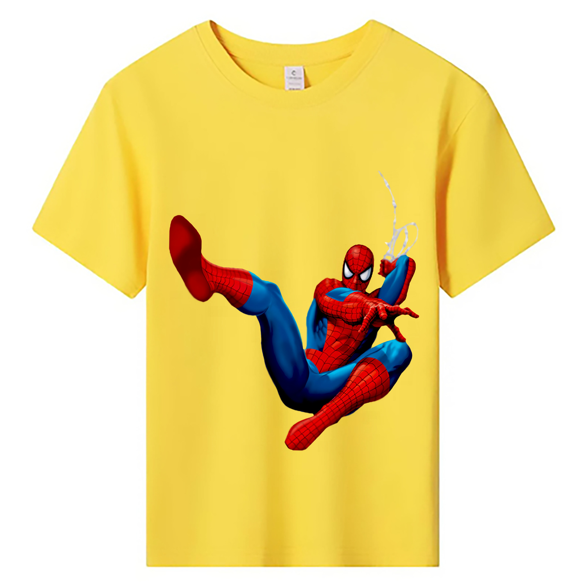（画像用） Spider Man スパイダーマン 綿100％キッズTシャツ（フロントプリント）