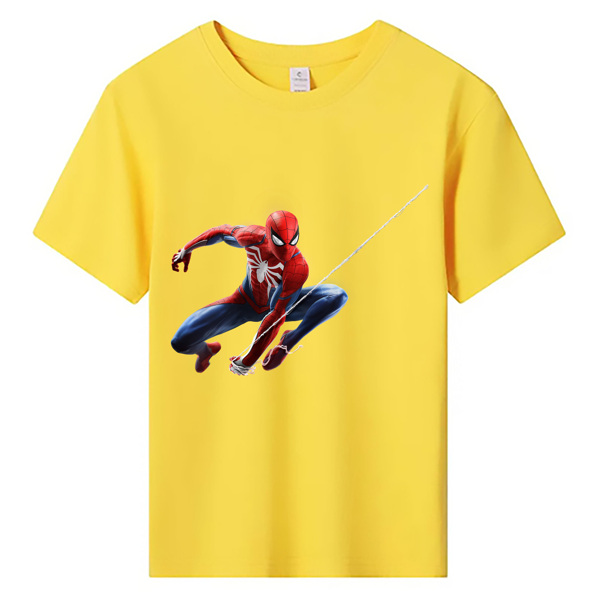 （画像用） Spider Man スパイダーマン 綿100％キッズTシャツ（フロントプリント）