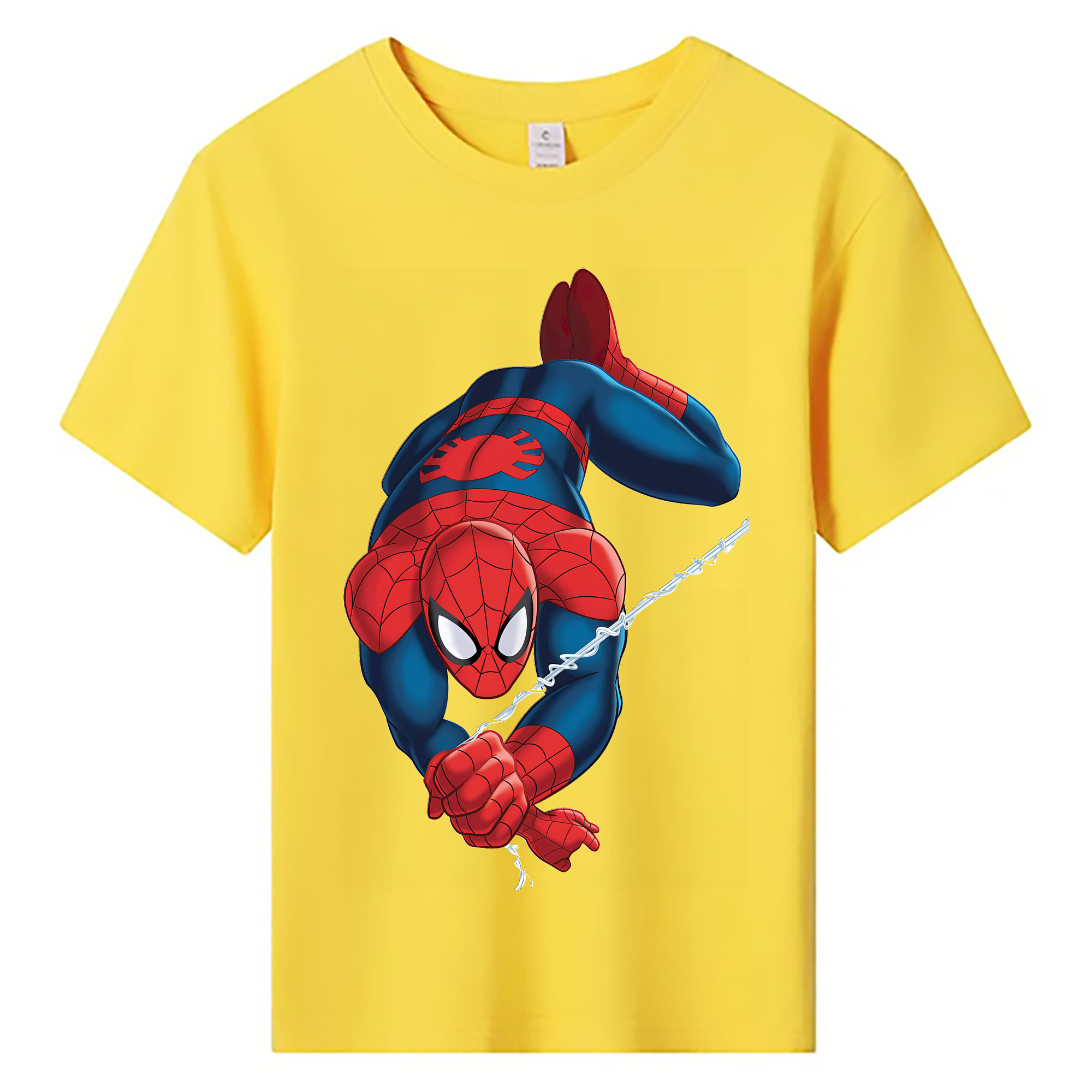 （画像用） Spider Man スパイダーマン 綿100％キッズTシャツ（フロントプリント）
