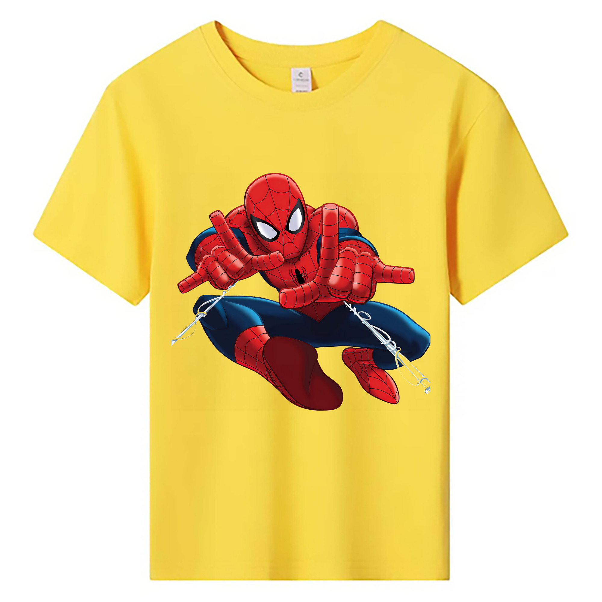 （画像用） Spider Man スパイダーマン 綿100％キッズTシャツ（フロントプリント）