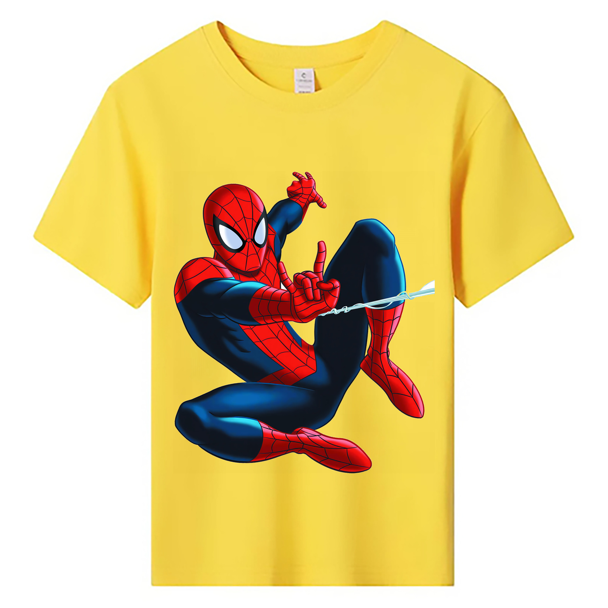 （画像用） Spider Man スパイダーマン 綿100％キッズTシャツ（フロントプリント）