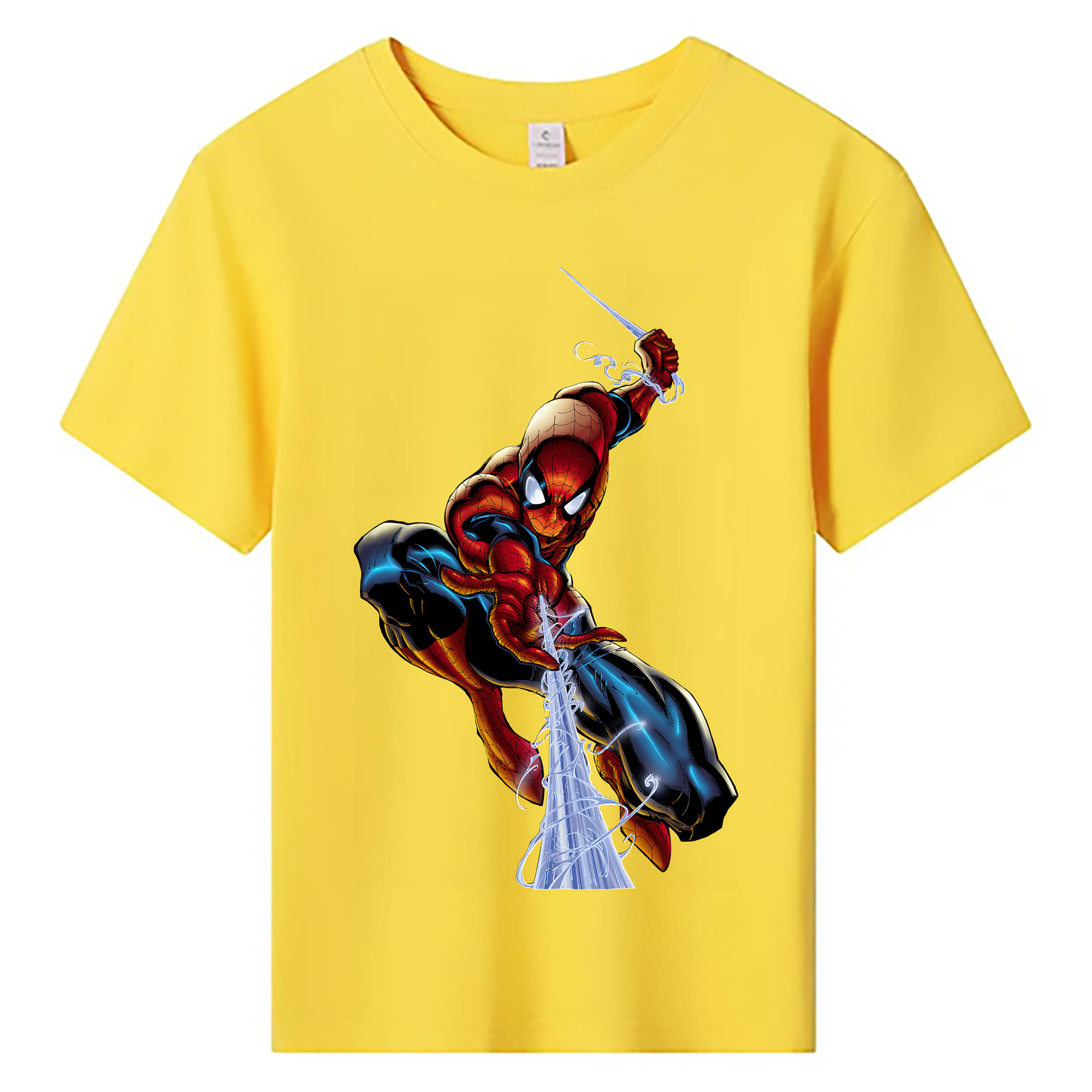 （画像用） Spider Man スパイダーマン 綿100％キッズTシャツ（フロントプリント）