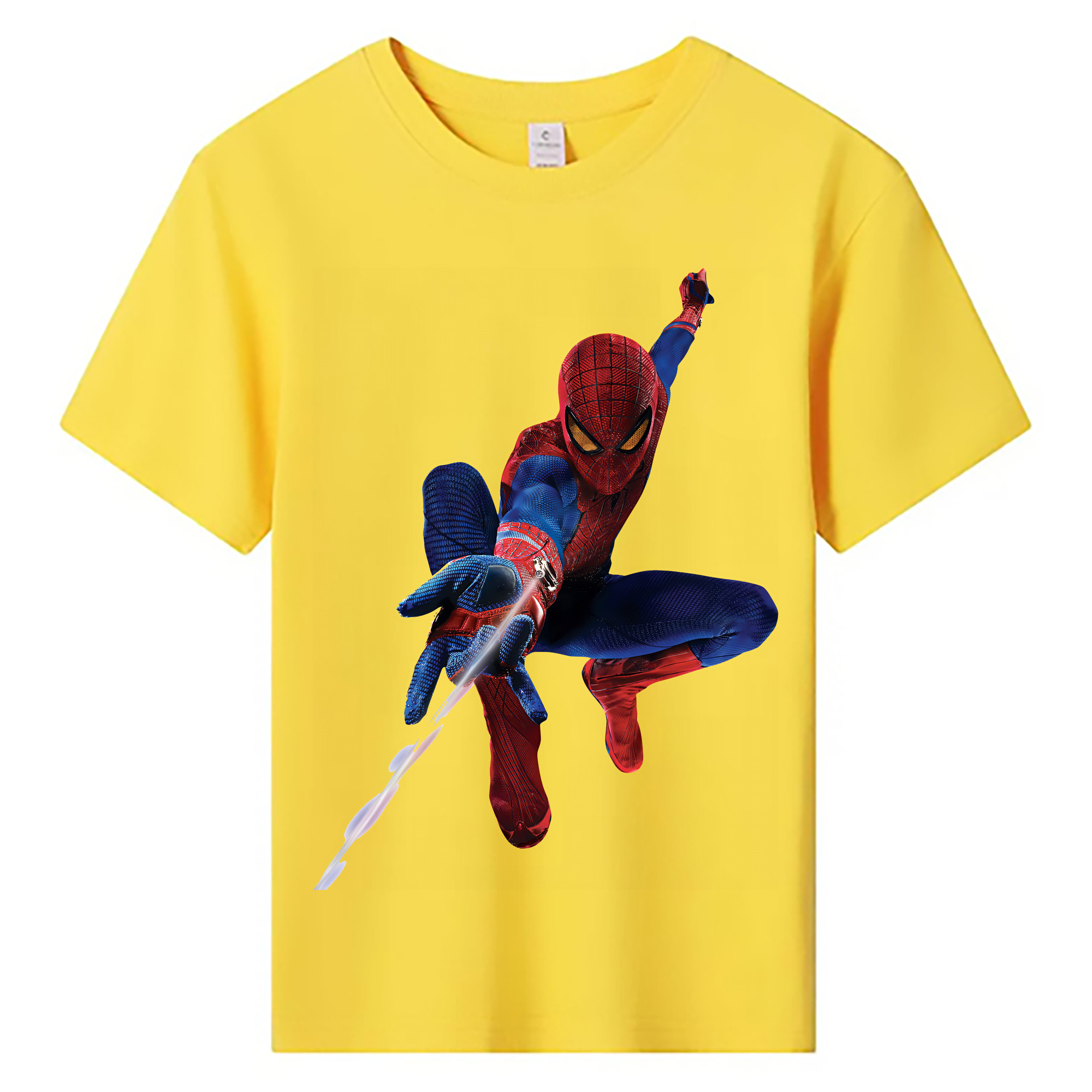 （画像用） Spider Man スパイダーマン 綿100％キッズTシャツ（フロントプリント）