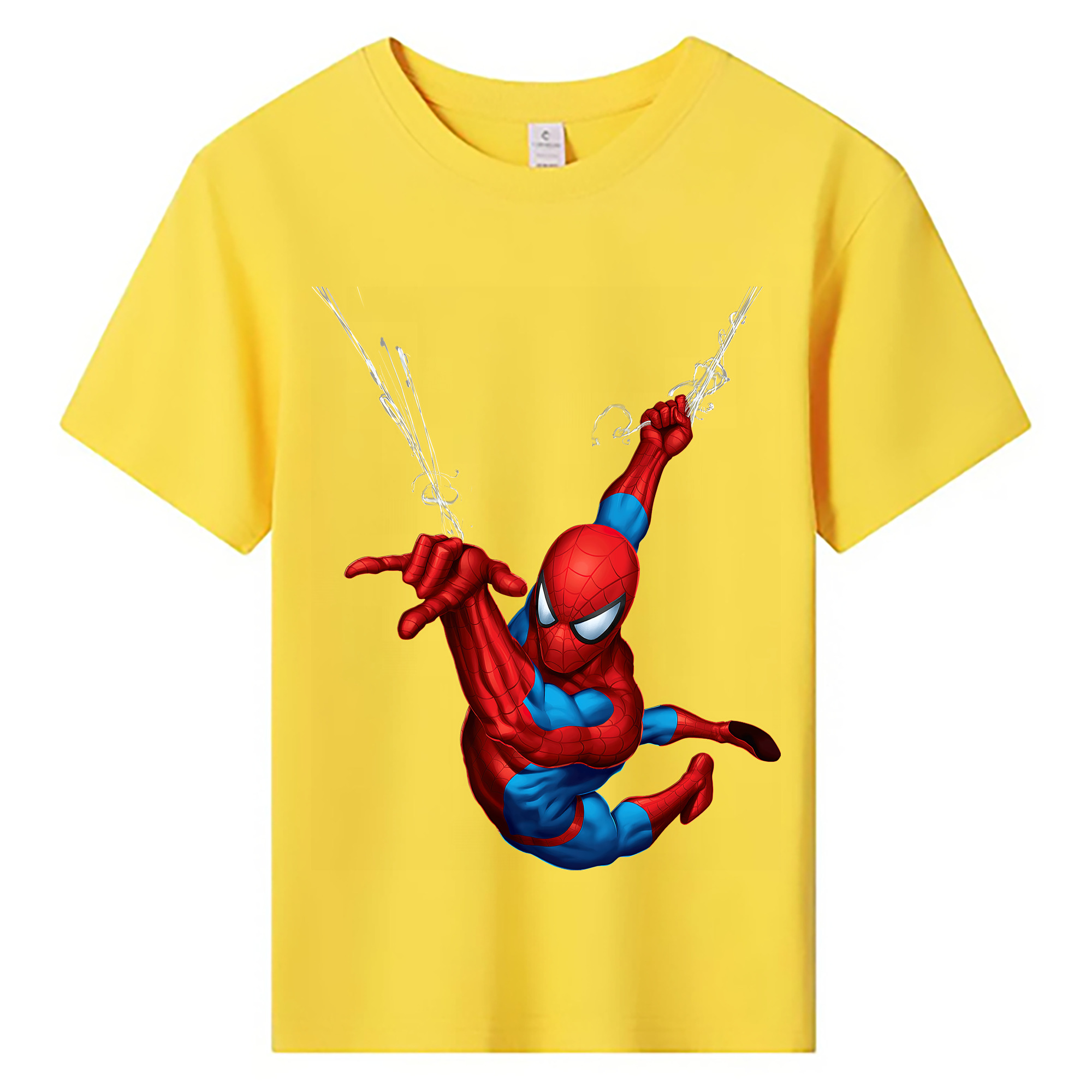 （画像用） Spider Man スパイダーマン 綿100％キッズTシャツ（フロントプリント）