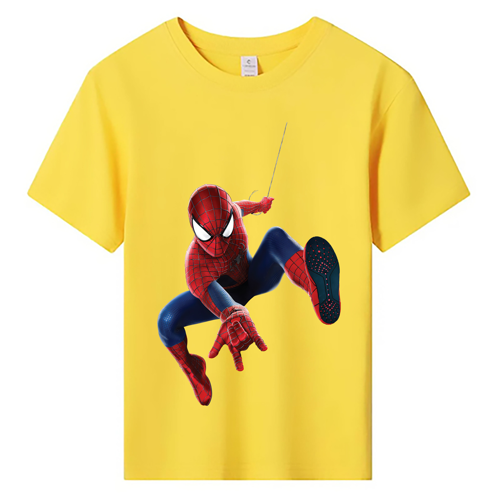 （画像用） Spider Man スパイダーマン 綿100％キッズTシャツ（フロントプリント）