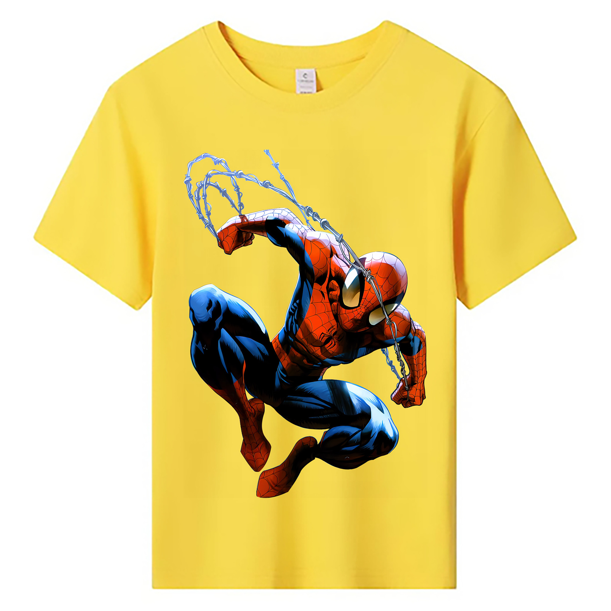 （画像用） Spider Man スパイダーマン 綿100％キッズTシャツ（フロントプリント）