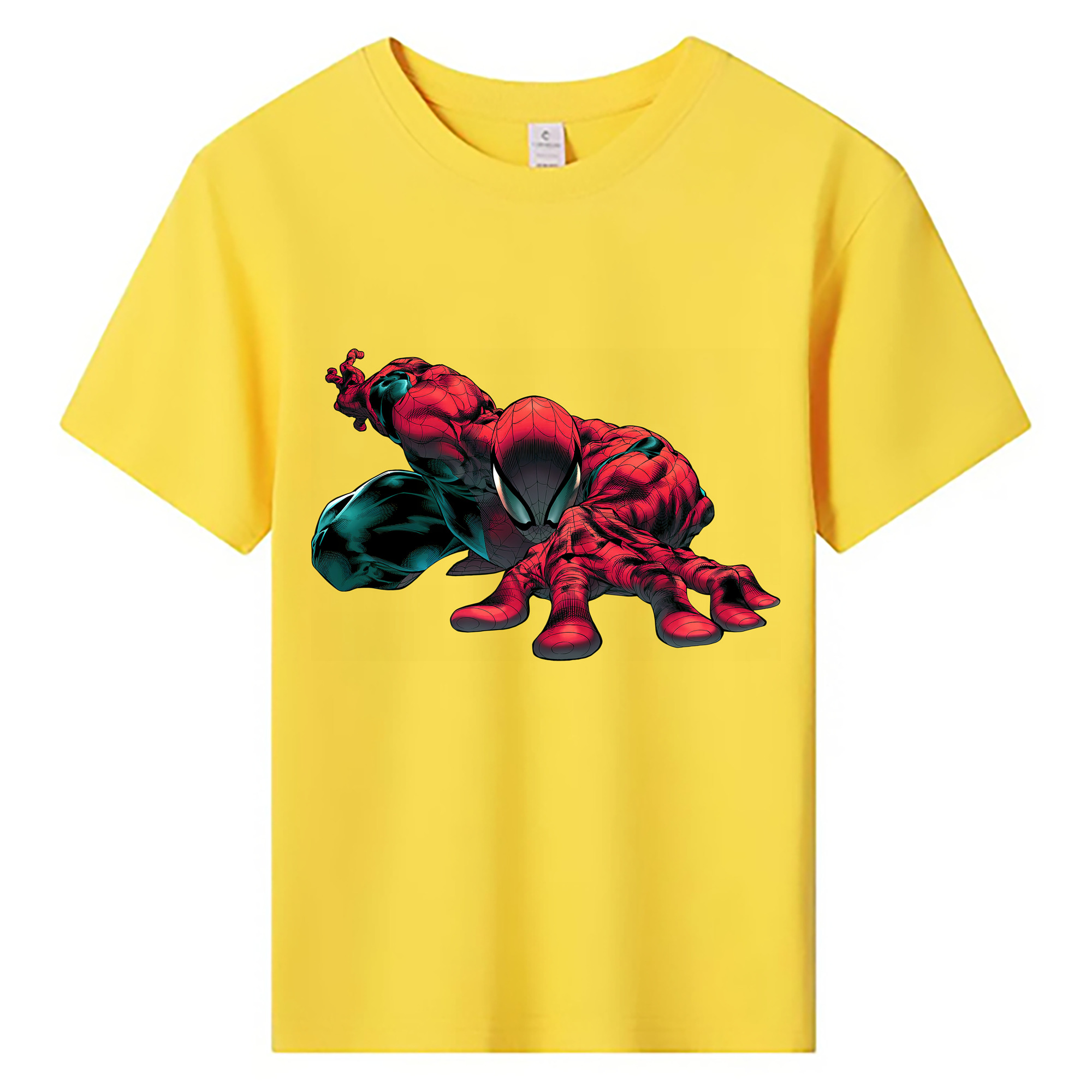 （画像用） Spider Man スパイダーマン 綿100％キッズTシャツ（フロントプリント）