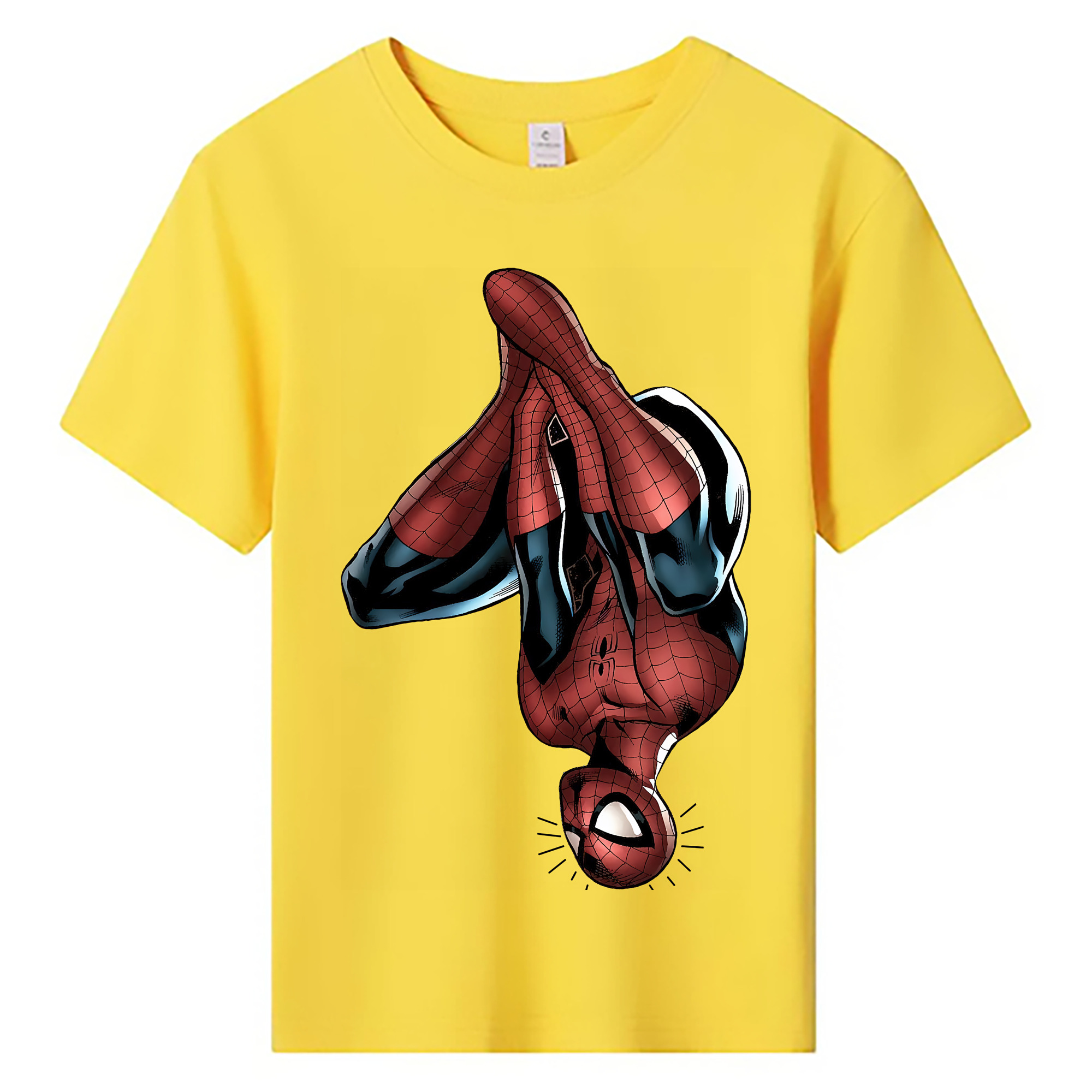 （画像用） Spider Man スパイダーマン 綿100％キッズTシャツ（フロントプリント）
