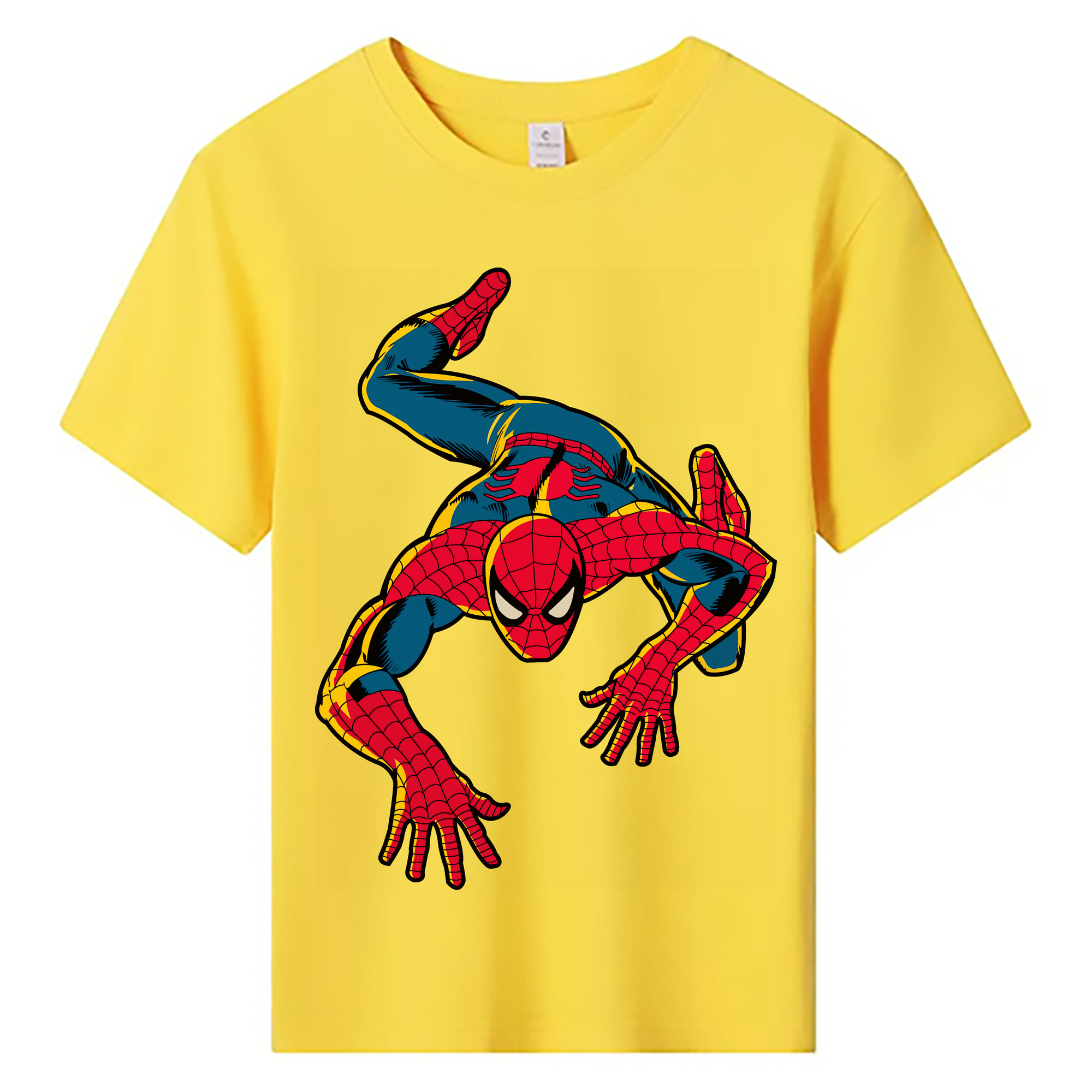 （画像用） Spider Man スパイダーマン 綿100％キッズTシャツ（フロントプリント）