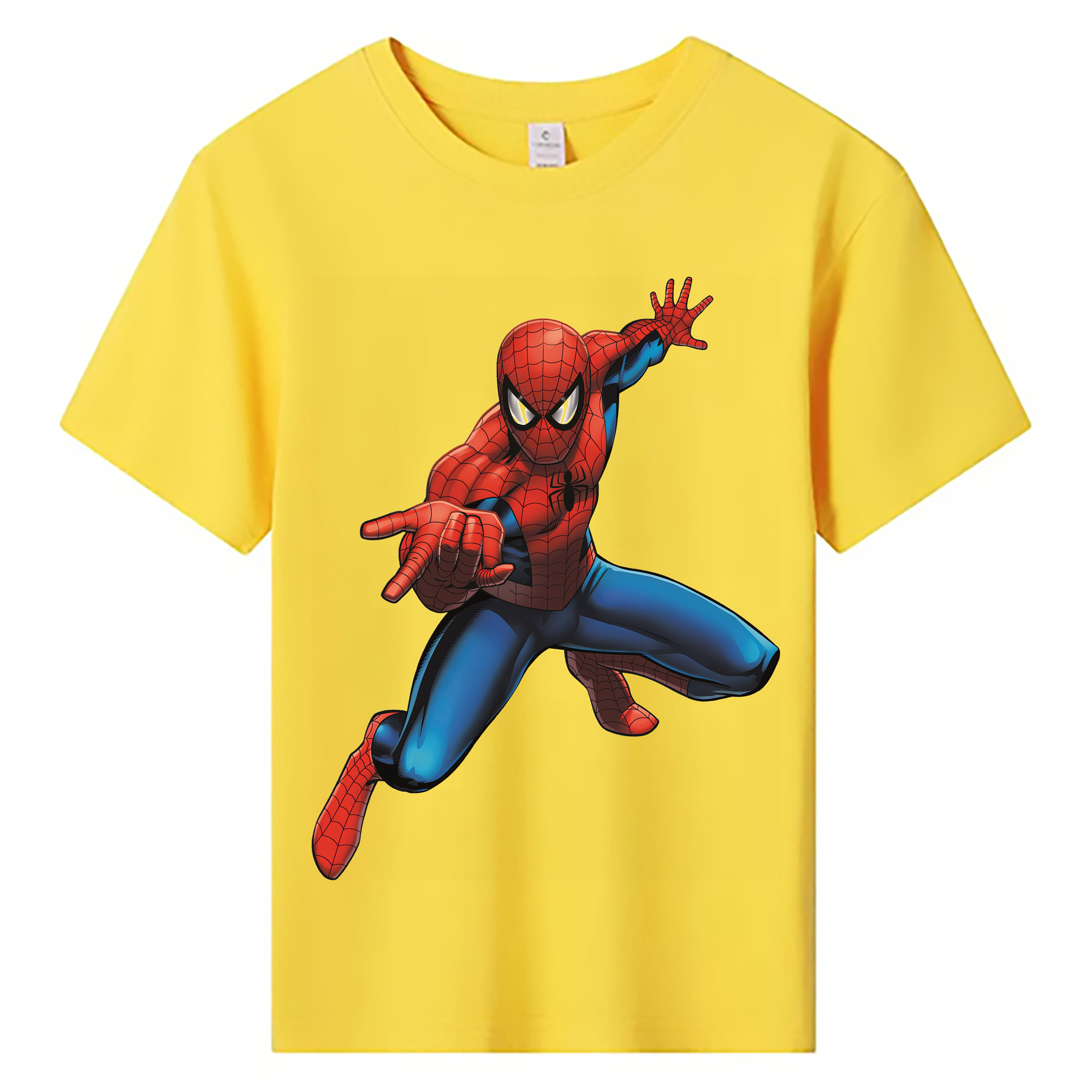 （画像用） Spider Man スパイダーマン 綿100％キッズTシャツ（フロントプリント）