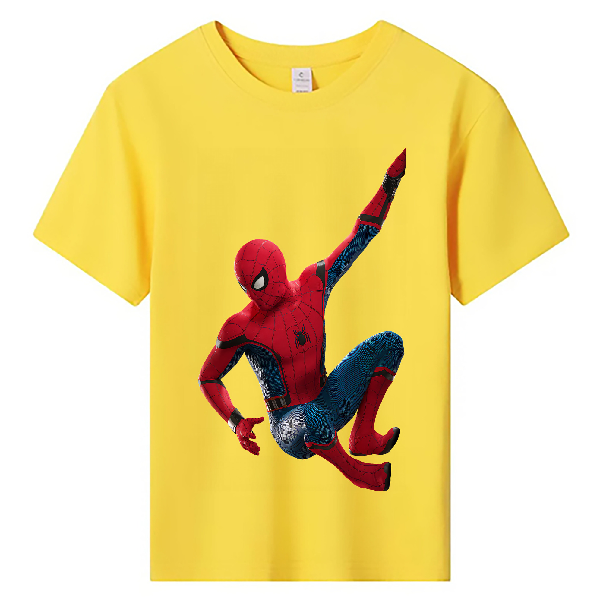 （画像用） Spider Man スパイダーマン 綿100％キッズTシャツ（フロントプリント）